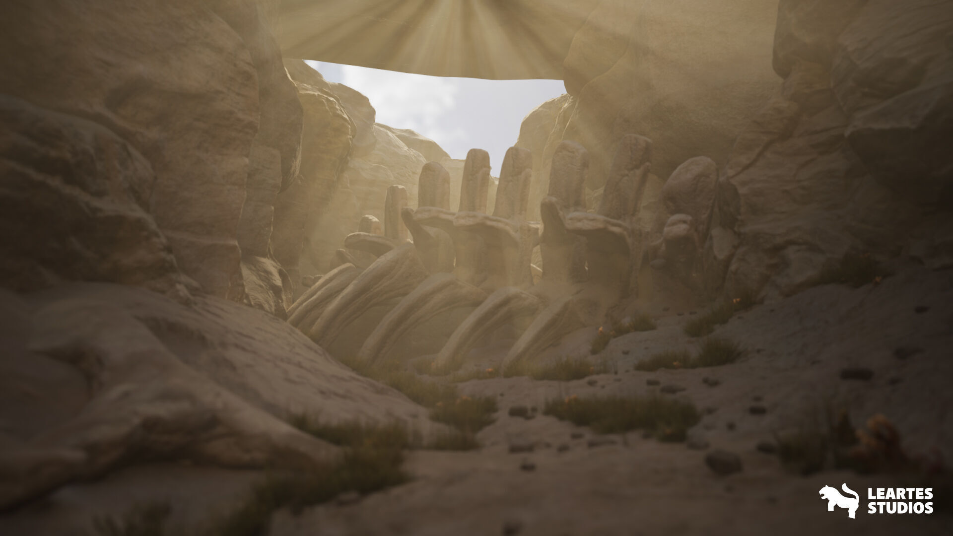 Desert Planet Environment Low-poly 3D model_6