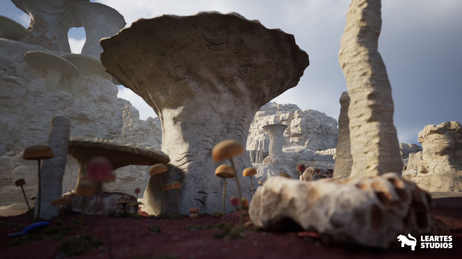 Desert Planet Environment Low-poly 3D model_13