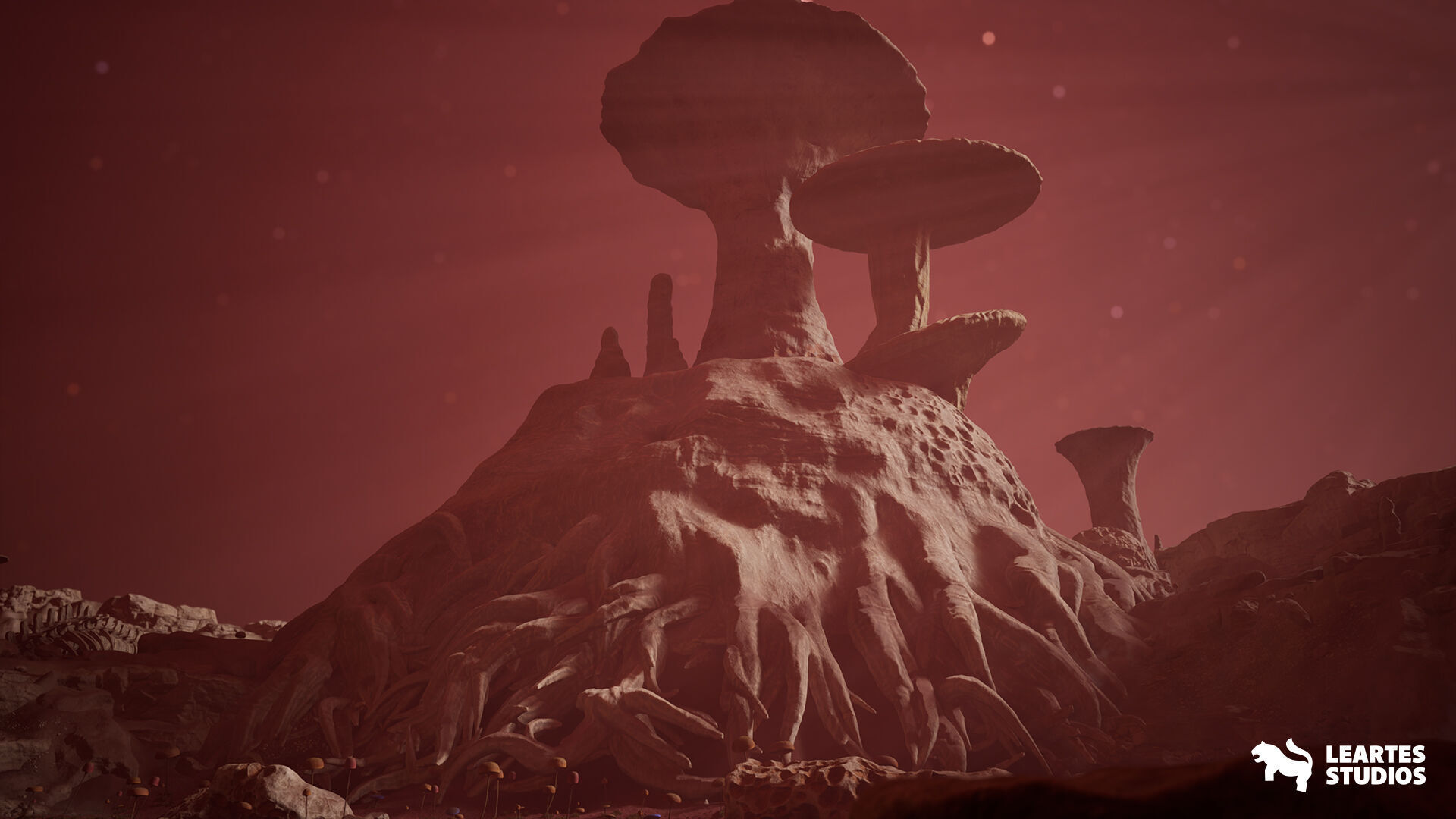 Desert Planet Environment Low-poly 3D model_17