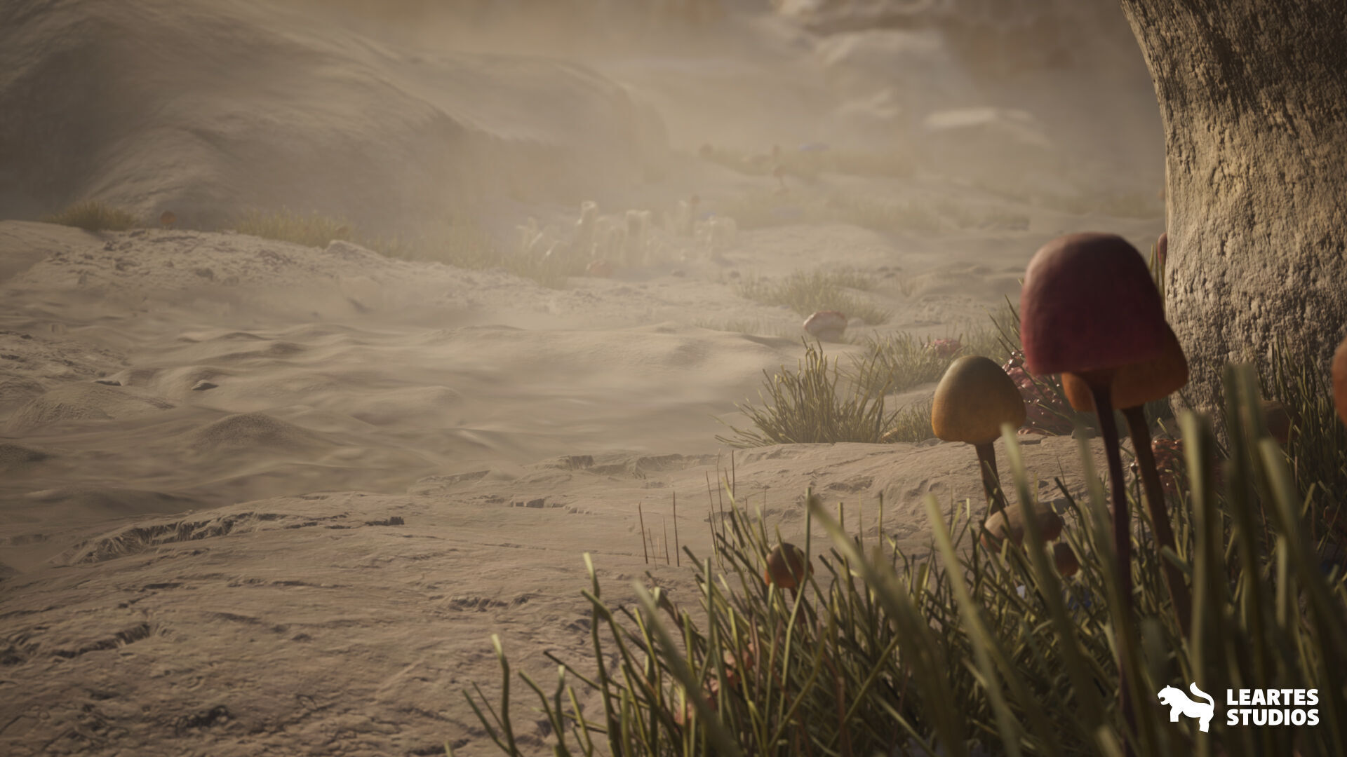 Desert Planet Environment Low-poly 3D model_3