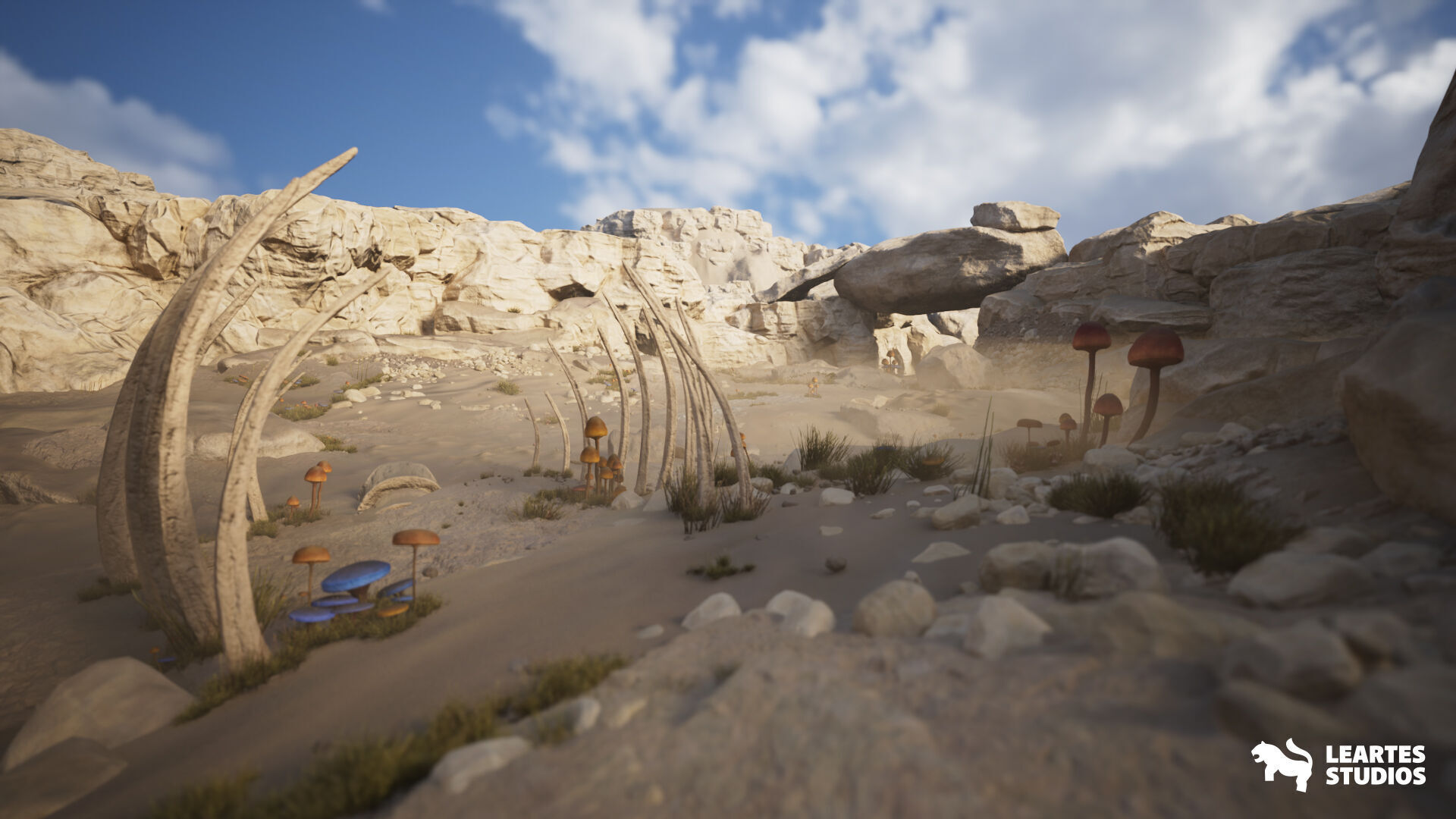 Desert Planet Environment Low-poly 3D model_4