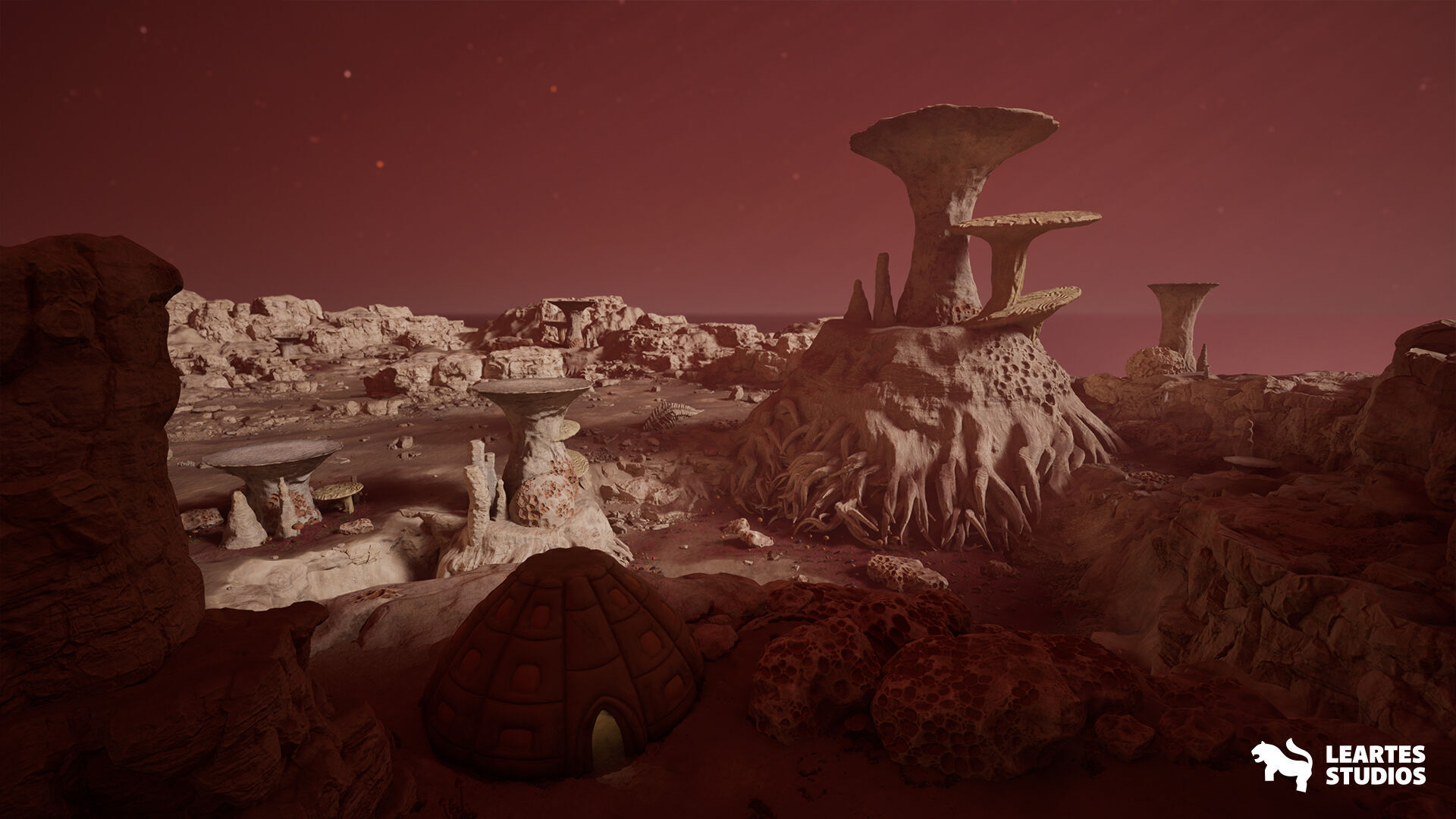 Desert Planet Environment Low-poly 3D model_16