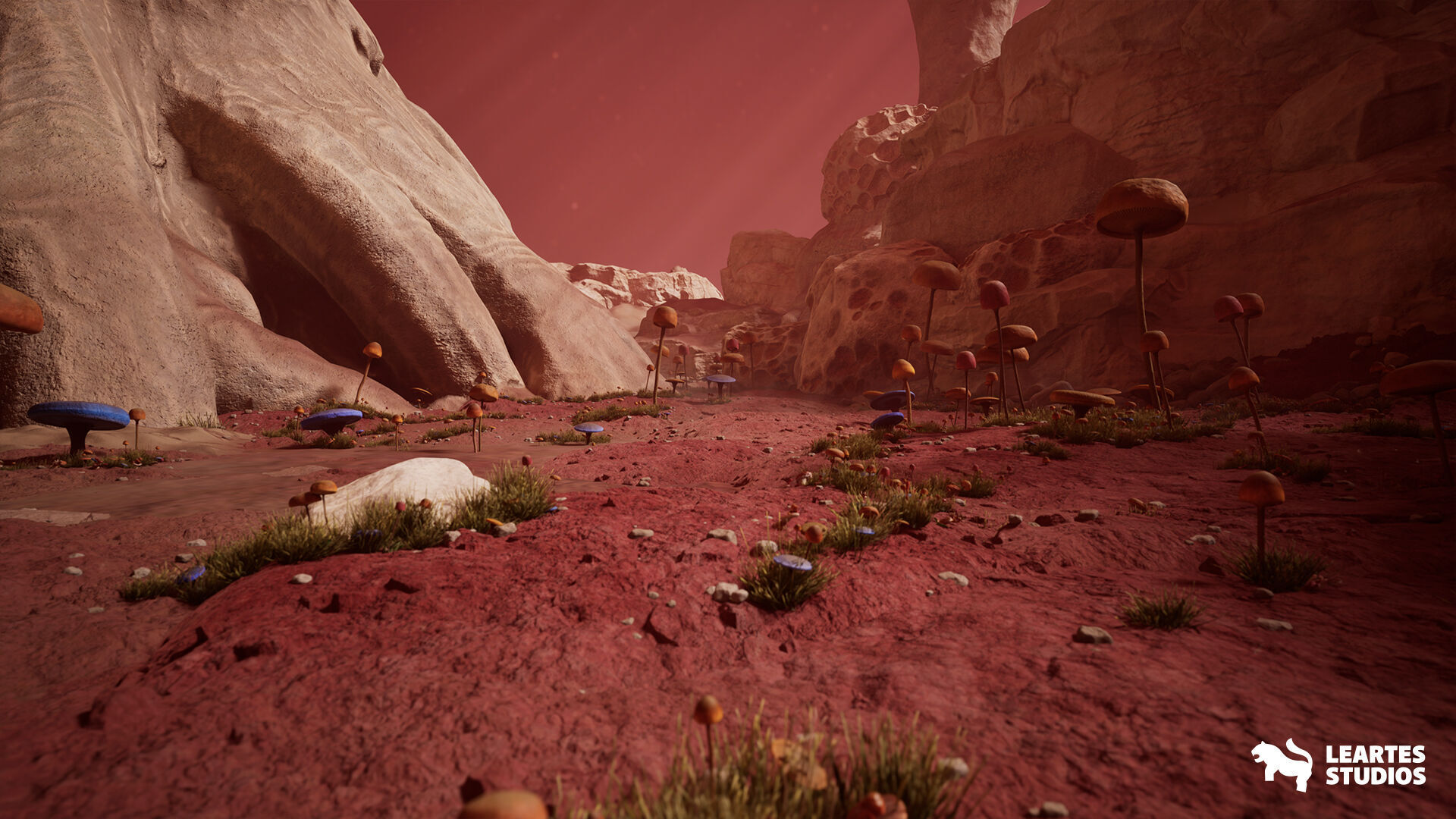 Desert Planet Environment Low-poly 3D model_18