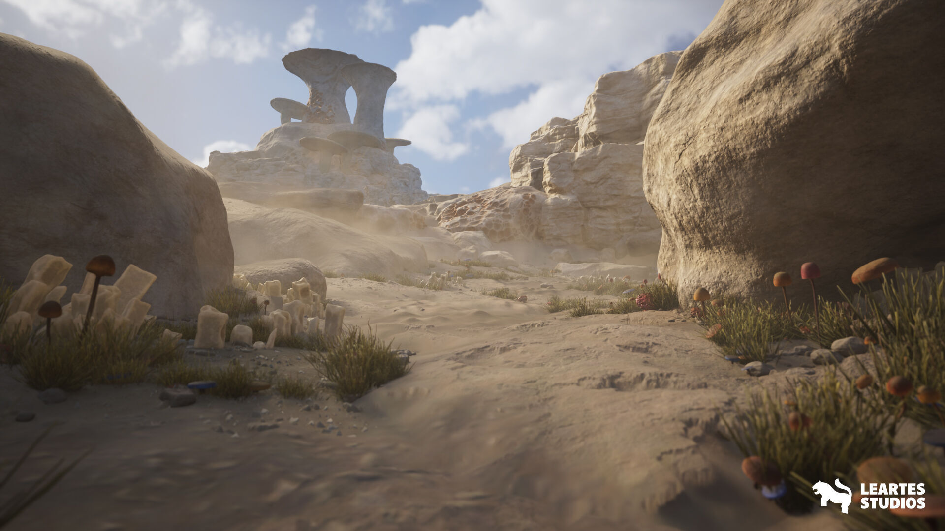 Desert Planet Environment Low-poly 3D model_2