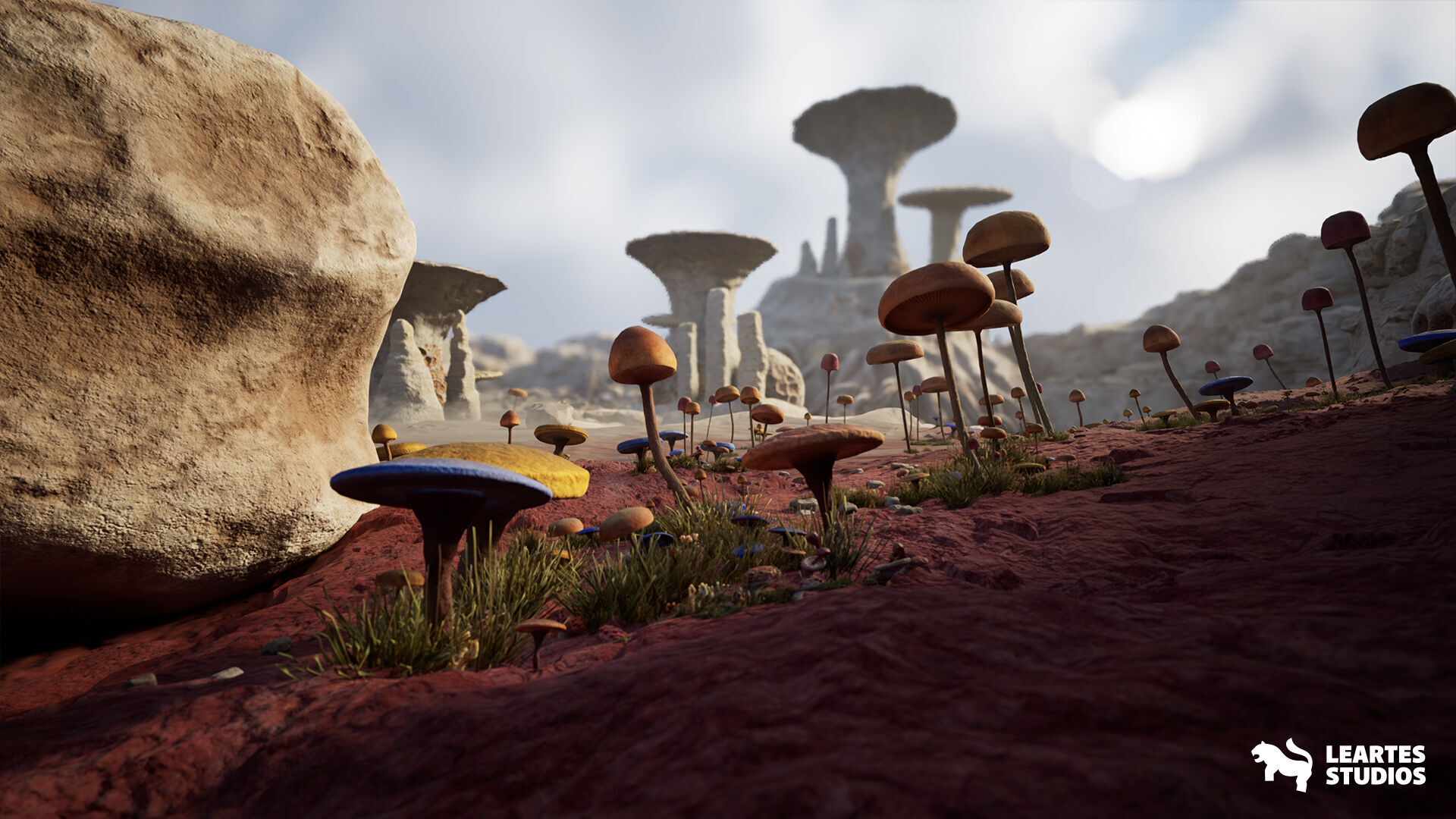 Desert Planet Environment Low-poly 3D model_12