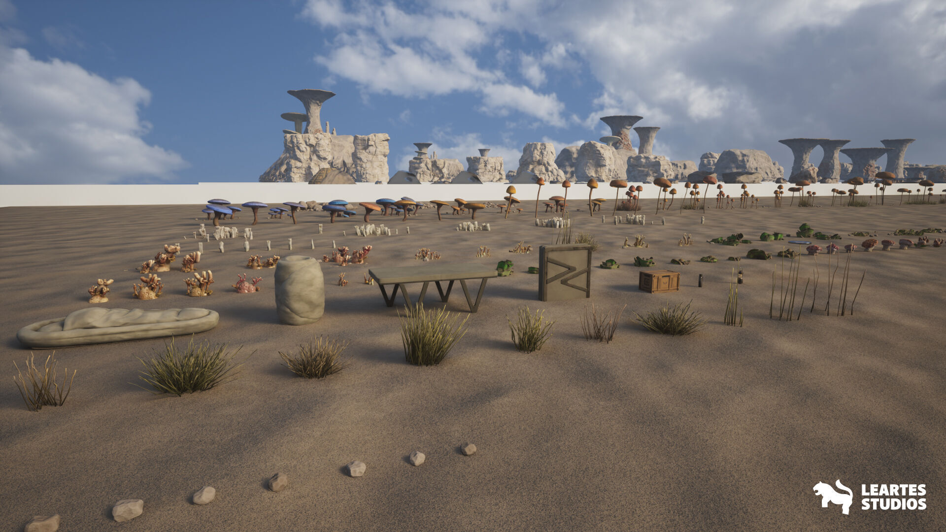 Desert Planet Environment Low-poly 3D model_23