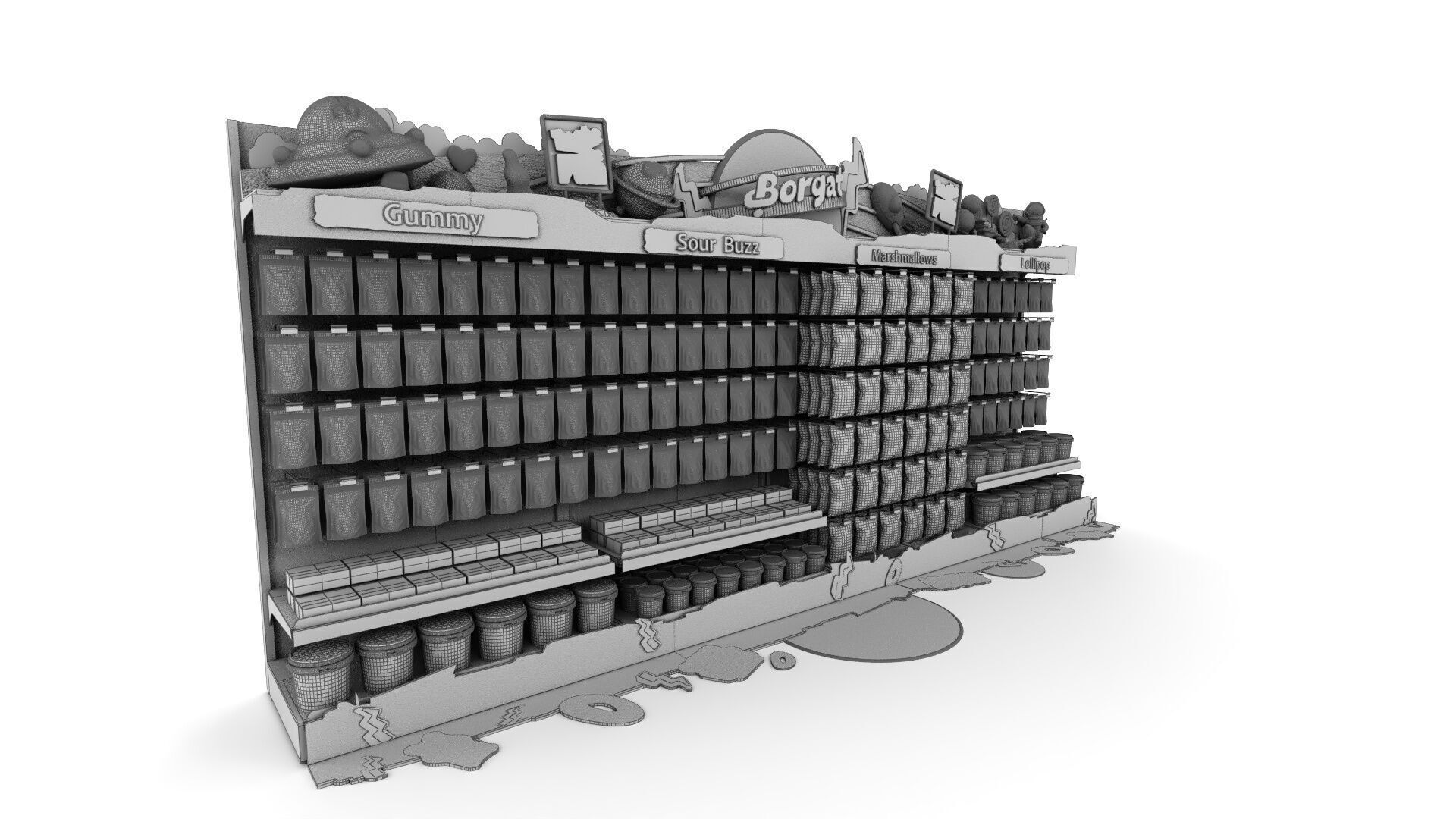 CATMAN SWEET BORGAT Low-poly 3D model_4