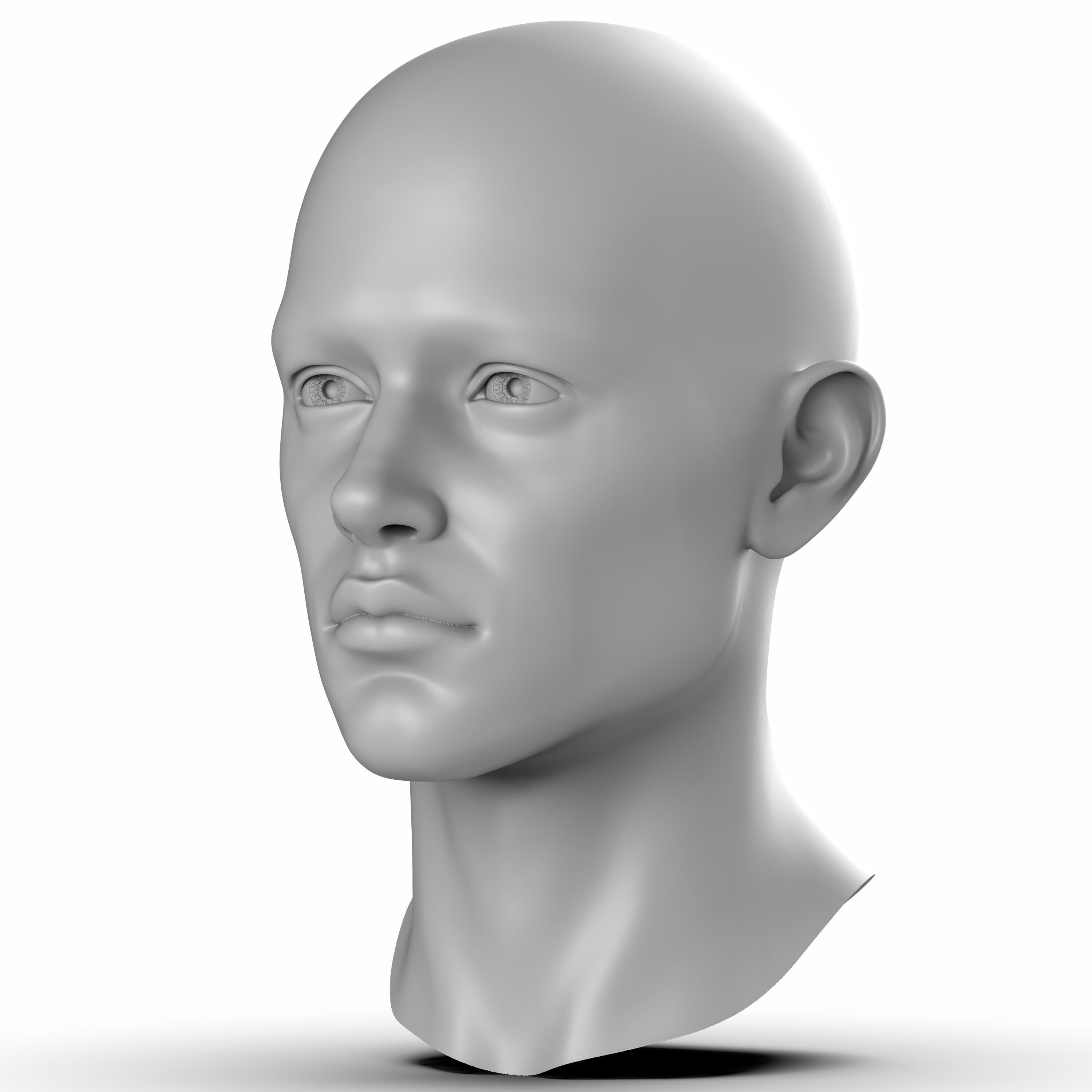 James - head 3D head model realistic head 3D model_2