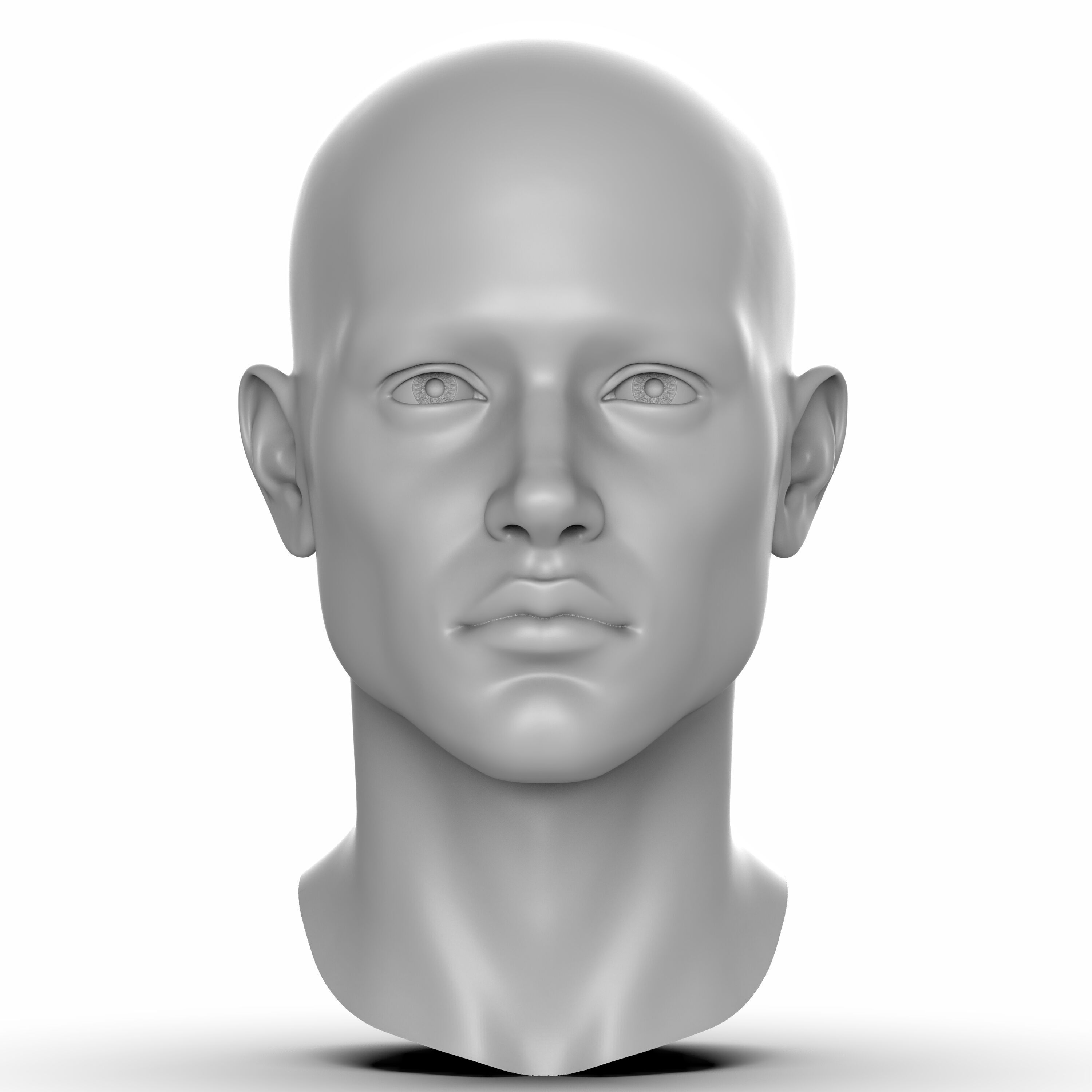 James - head 3D head model realistic head 3D model_1
