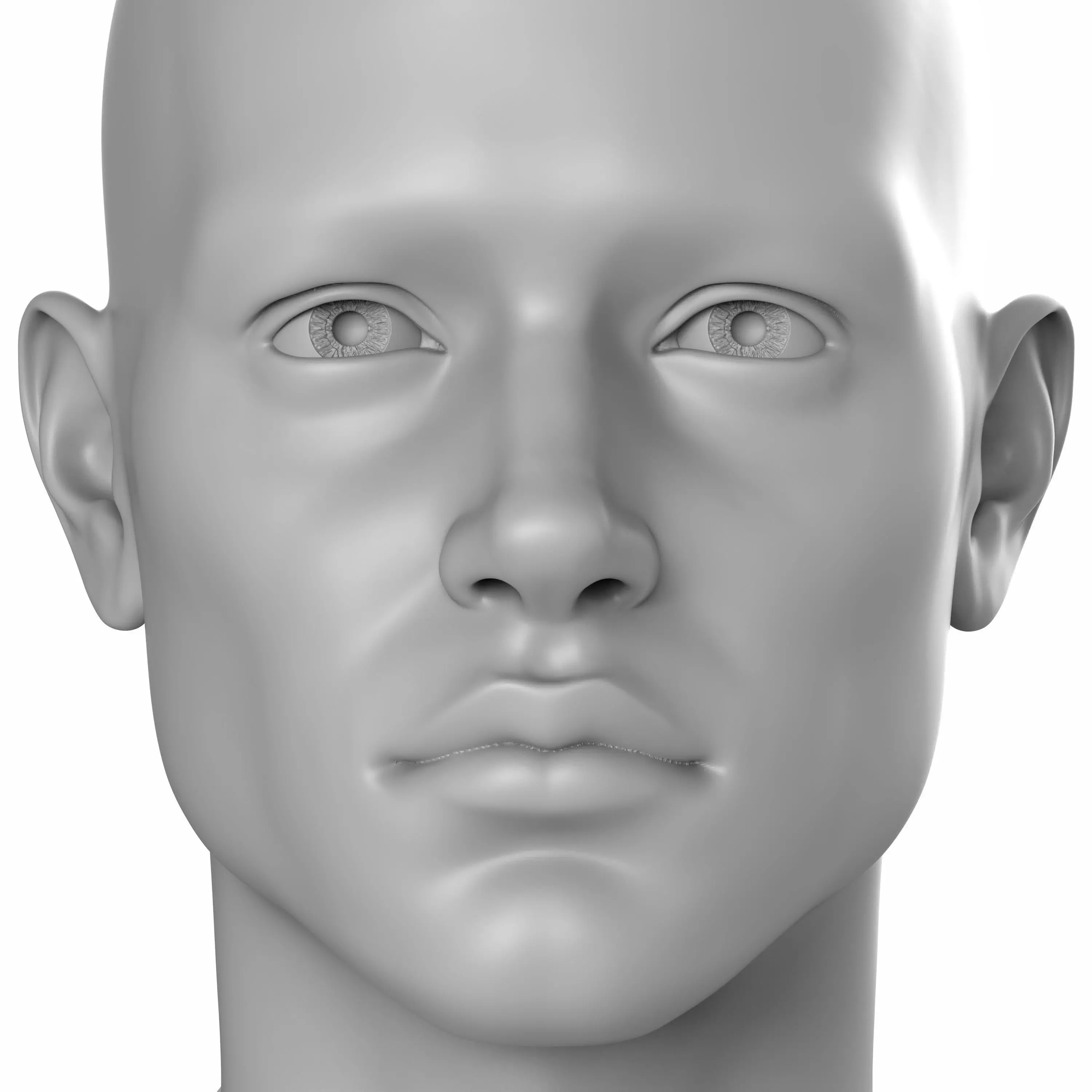 James - head 3D head model realistic head 3D model_0