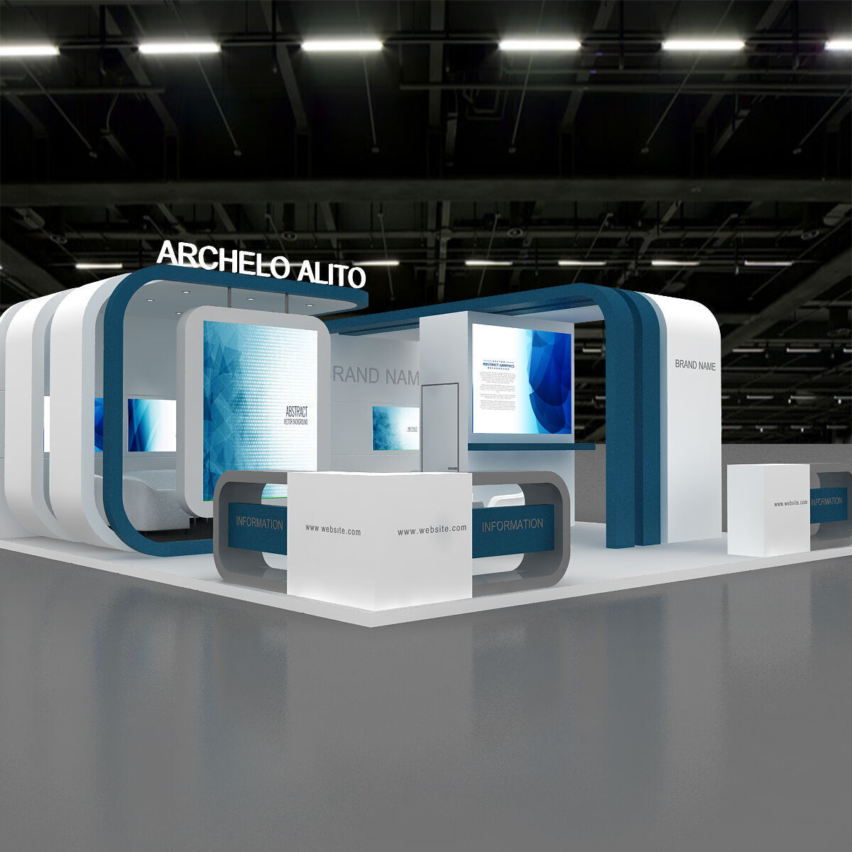 Booth Exhibition 3D model 3D model_7