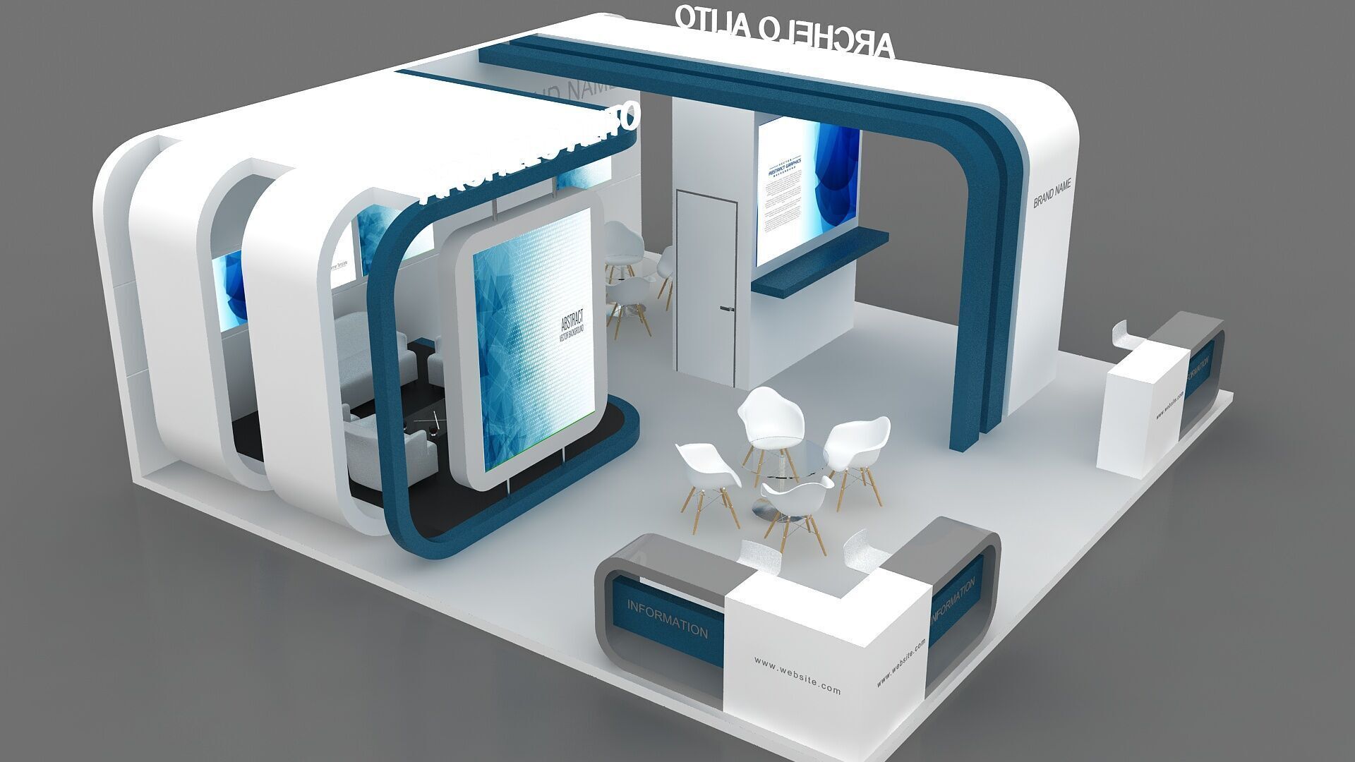 Booth Exhibition 3D model 3D model_6