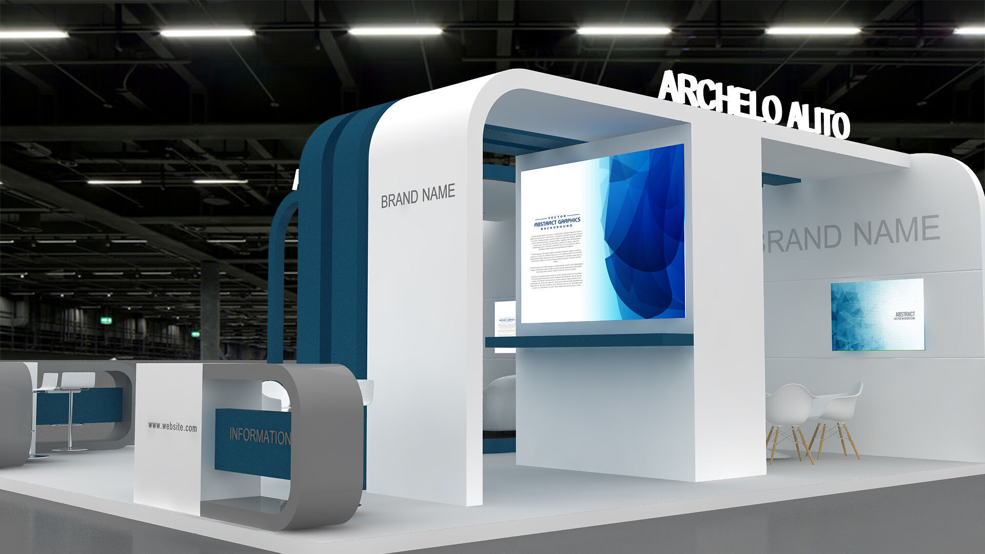 Booth Exhibition 3D model 3D model_4