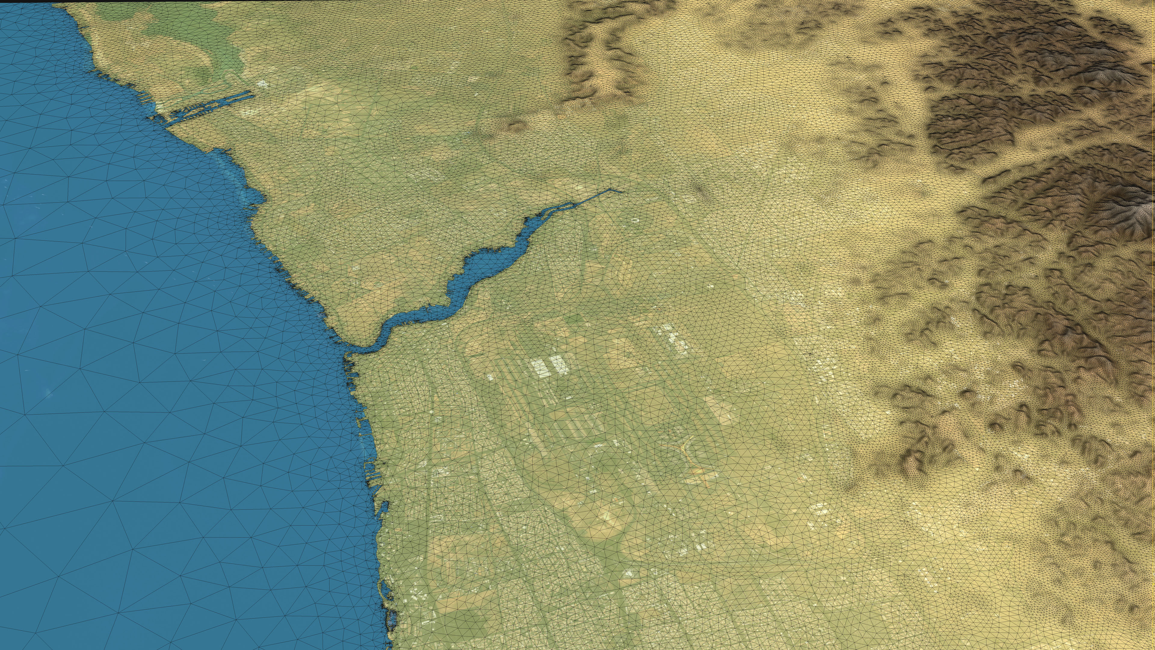 Jeddah - Topography Terrain Low-poly 3D model_1