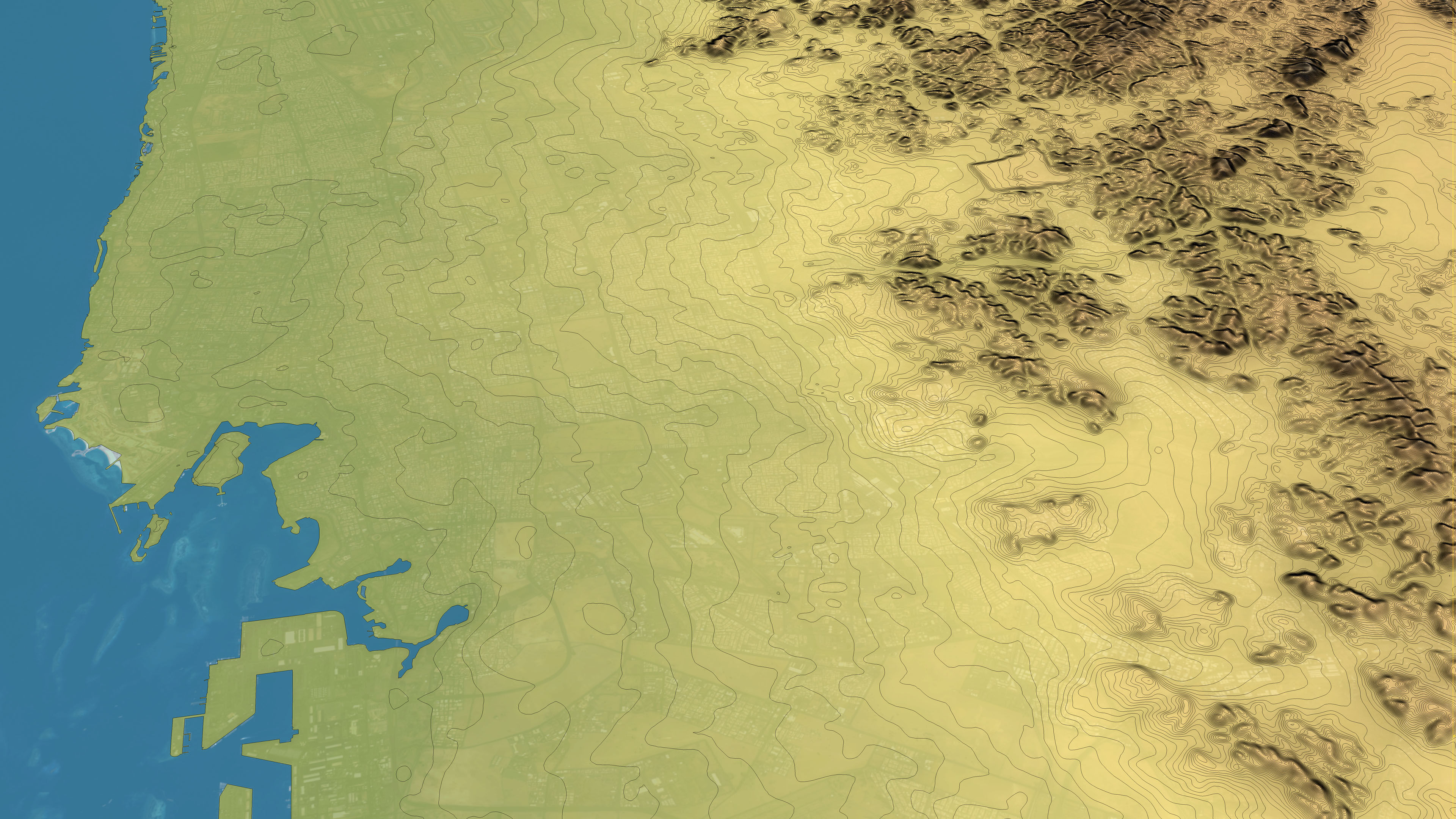 Jeddah - Topography Terrain Low-poly 3D model_6