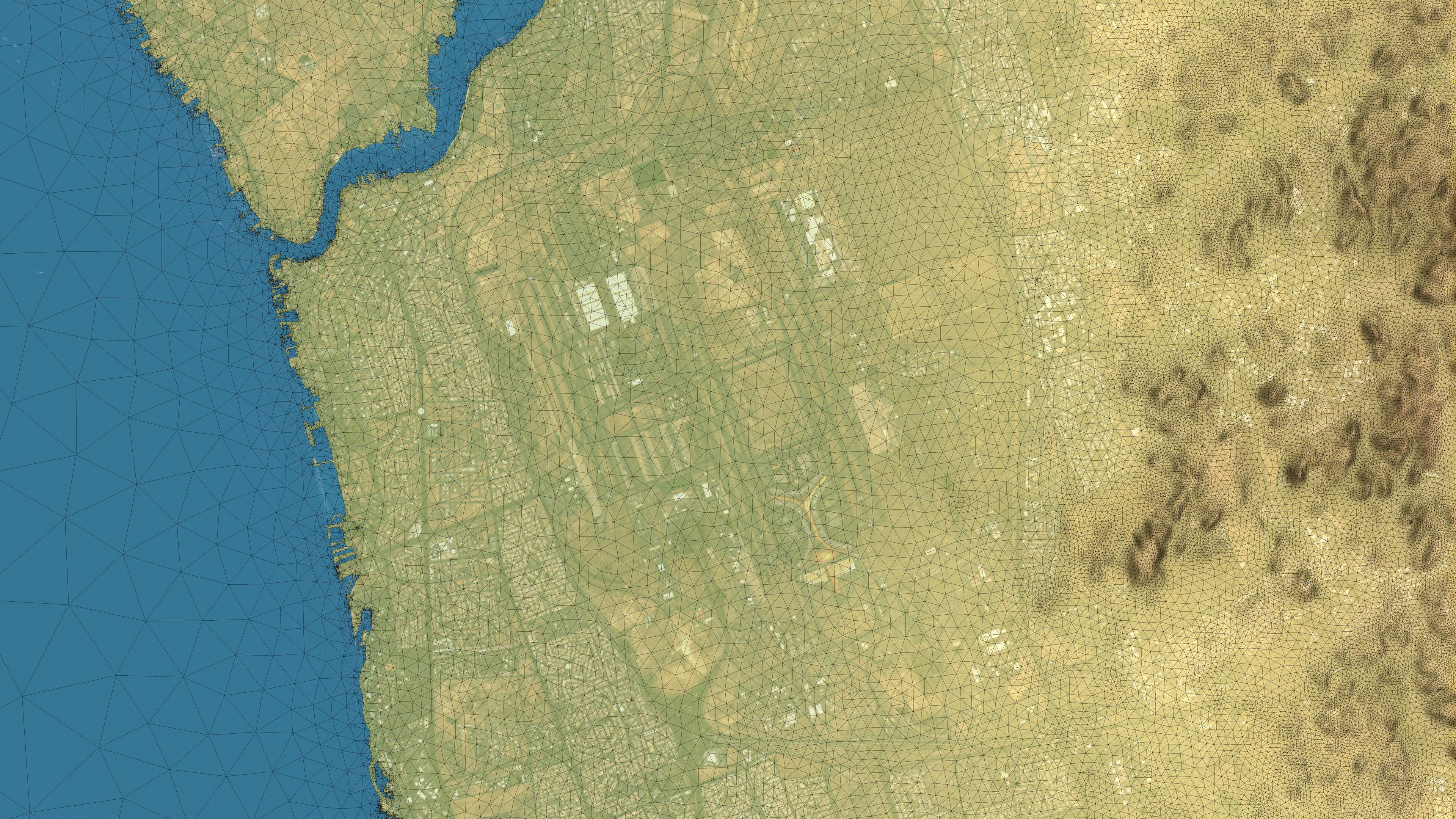 Jeddah - Topography Terrain Low-poly 3D model_31