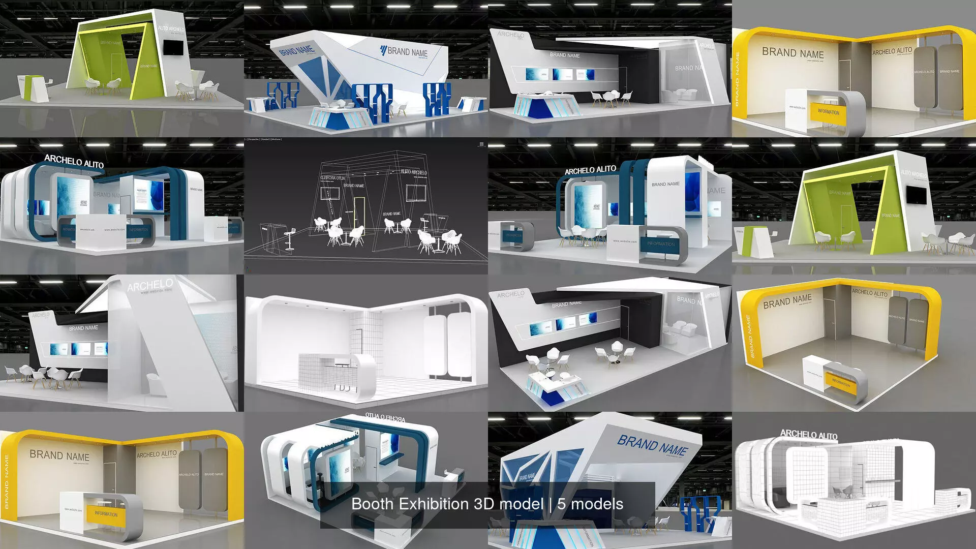 Booth Exhibition 3D model 3D Model Collection_0