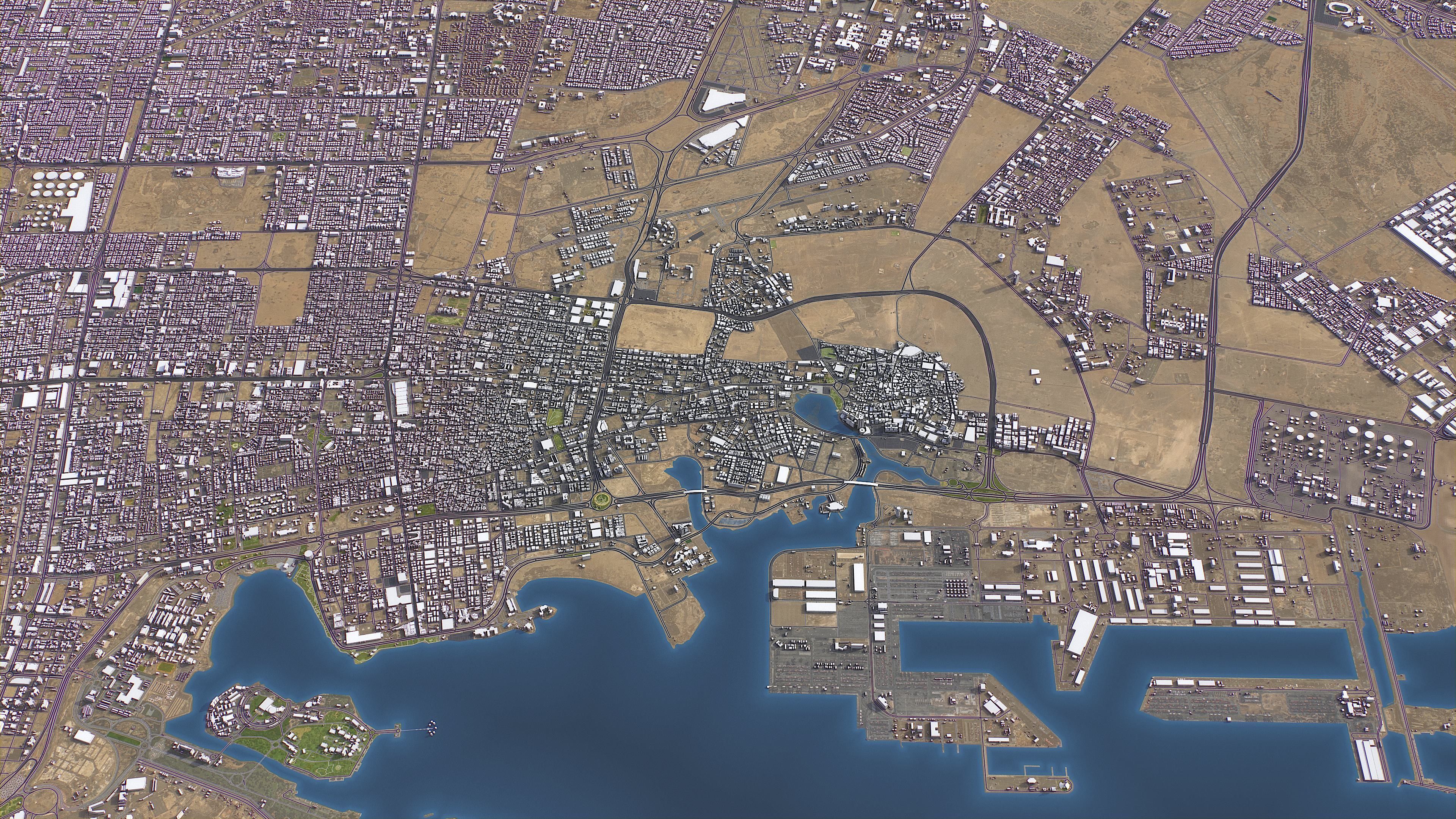 Jeddah - Topography Terrain 3D Model 3D Model Collection_17