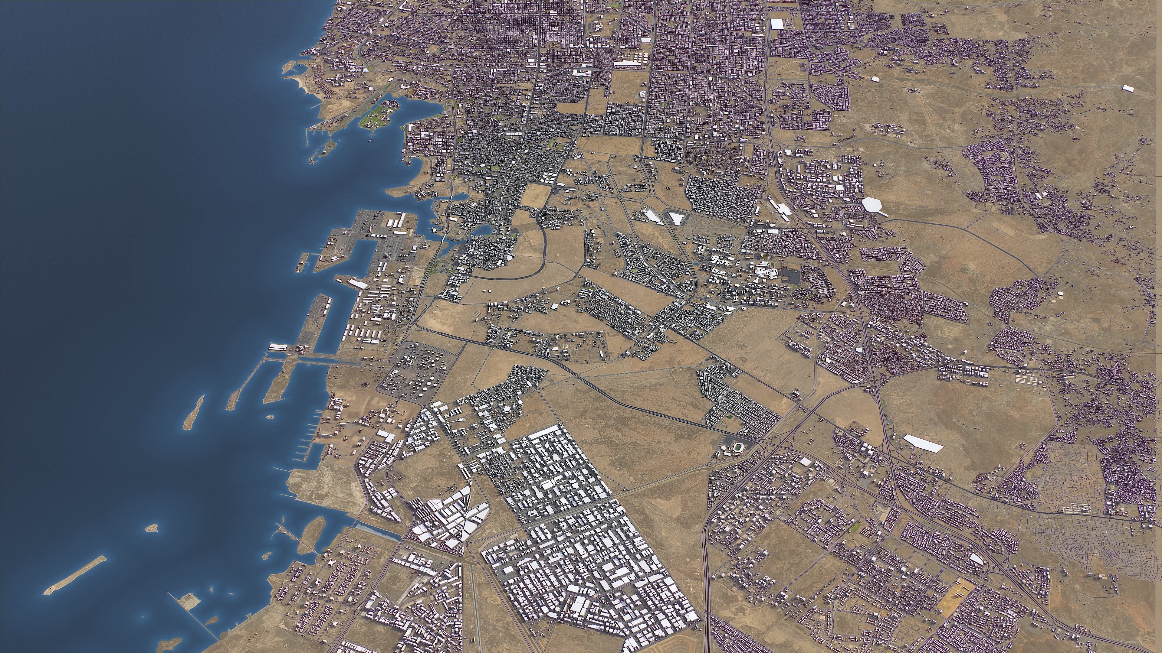 Jeddah - Topography Terrain 3D Model 3D Model Collection_8