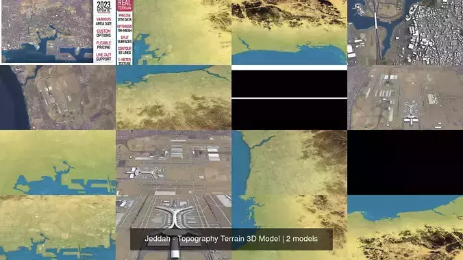 Jeddah - Topography Terrain 3D Model