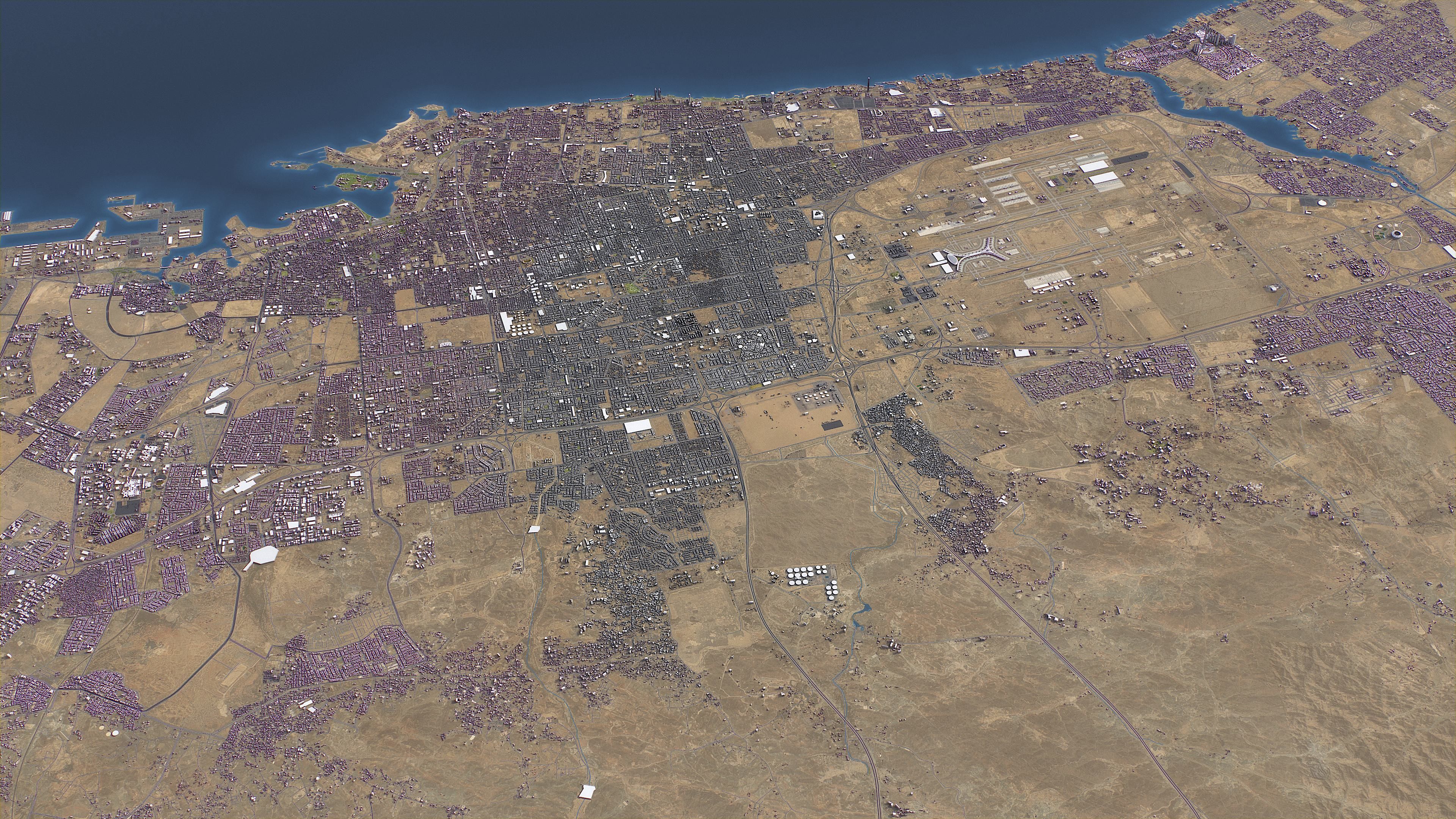 Jeddah - Topography Terrain 3D Model 3D Model Collection_5