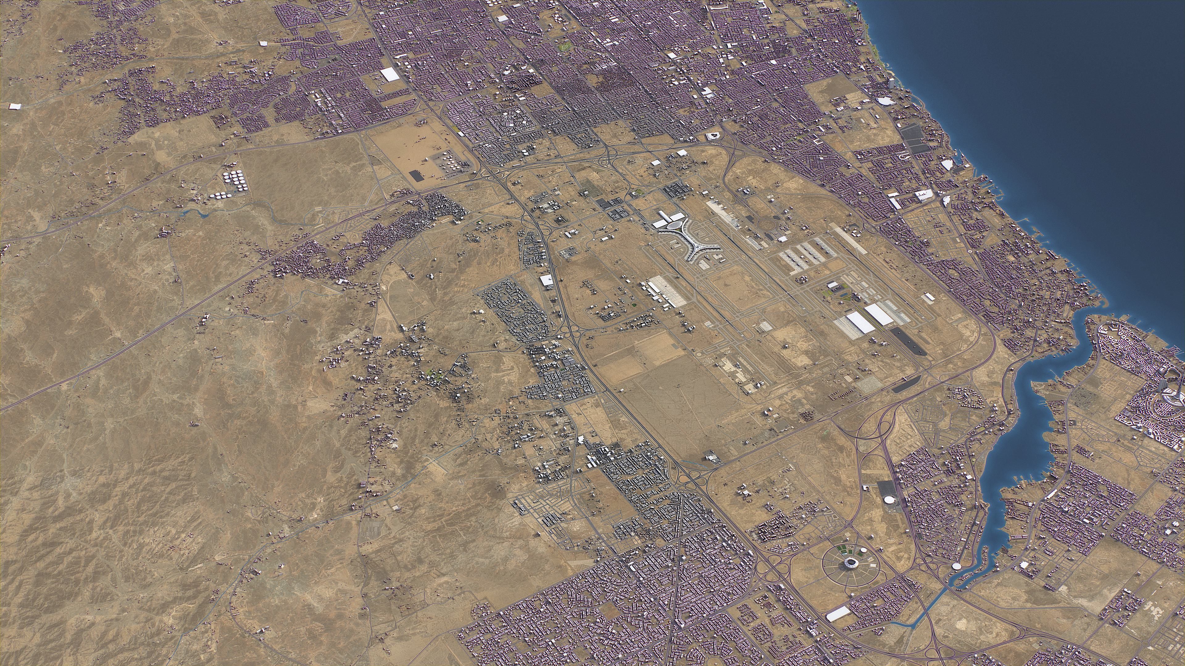 Jeddah - Topography Terrain 3D Model 3D Model Collection_14