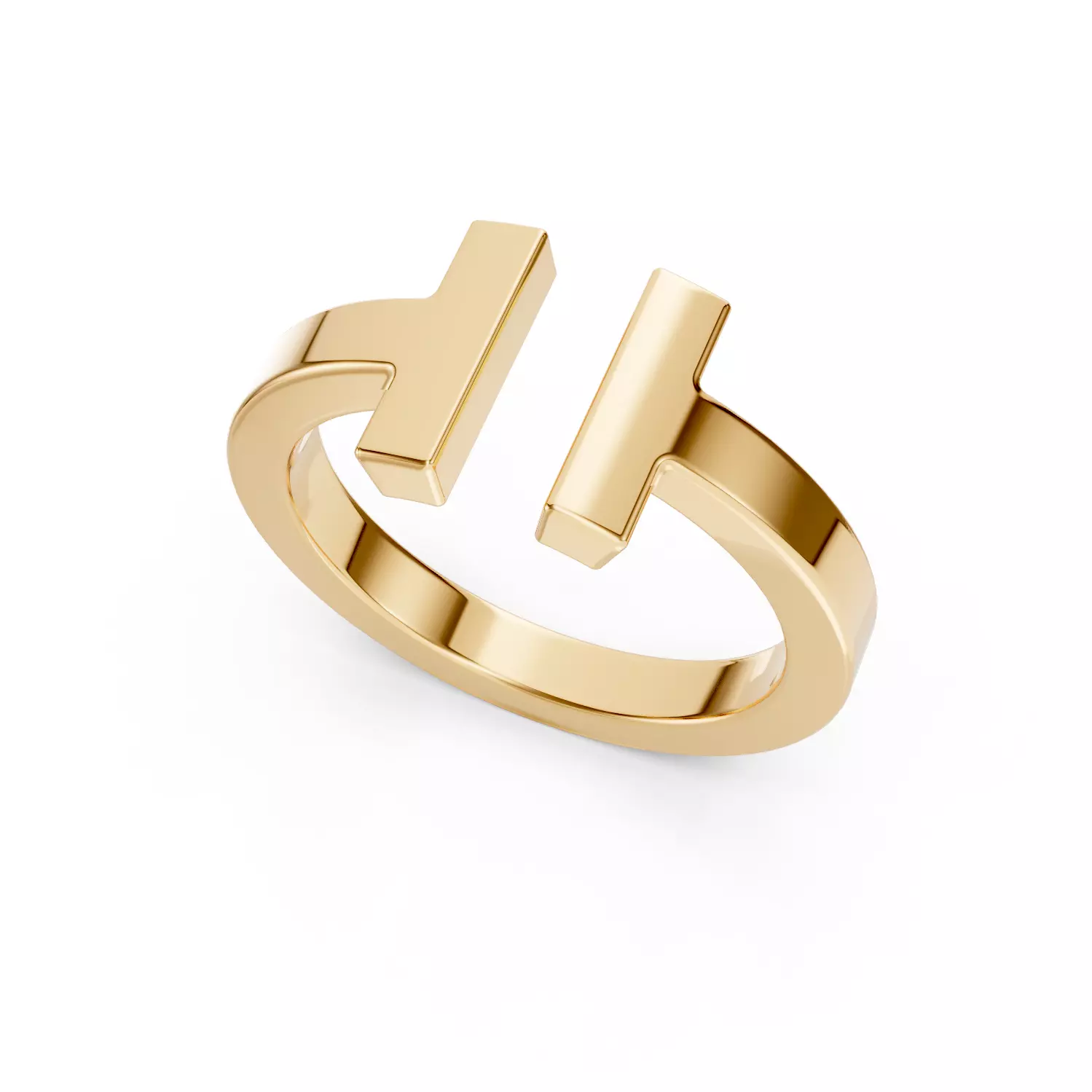 Tiffany T Square Ring 3D print model