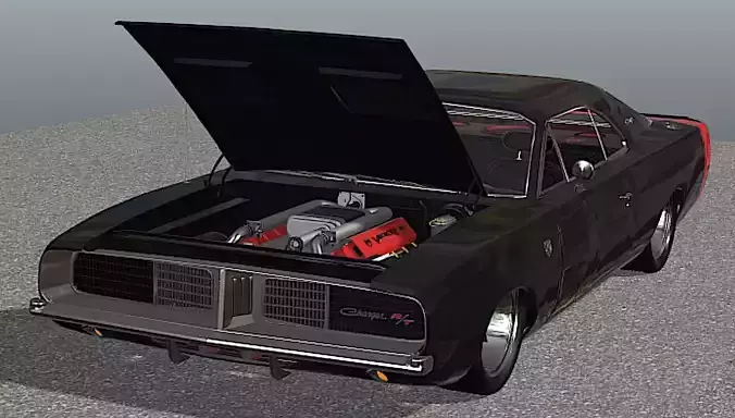 1969 Dodge Charger Viper RT - High Poly 3D model