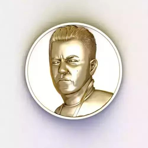 Human face model printable pendent