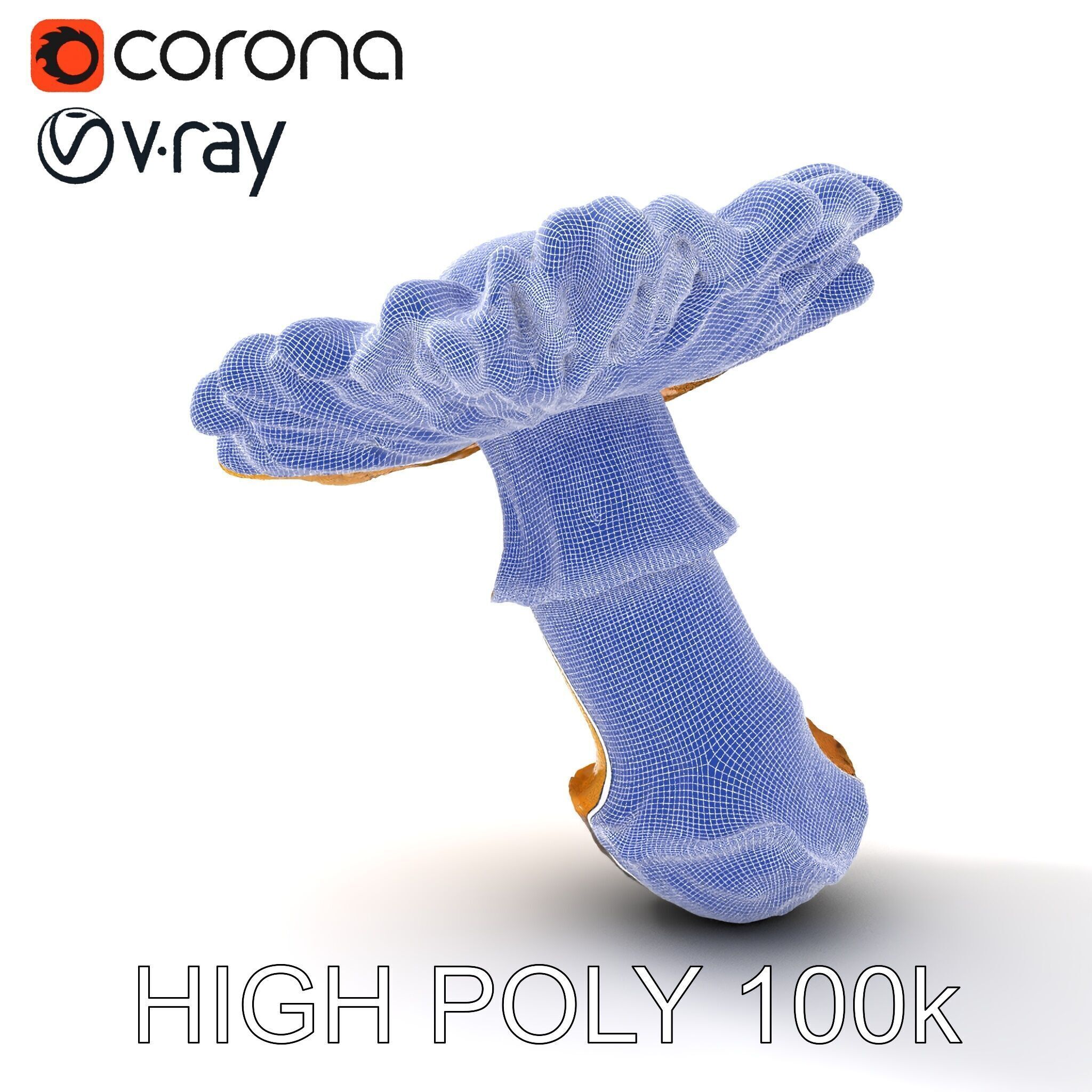 Chanterelle Mushroom D Model Pack Low-poly 3D model_29