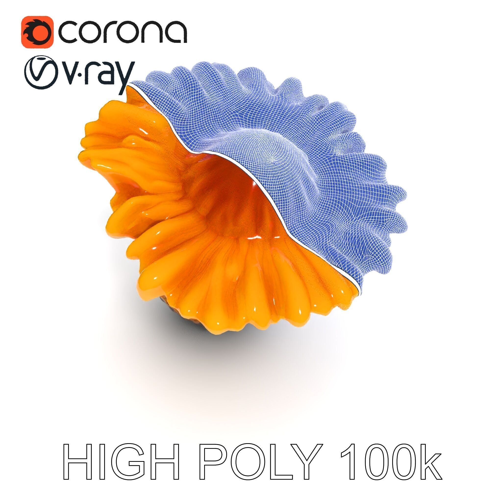 Chanterelle Mushroom D Model Pack Low-poly 3D model_8