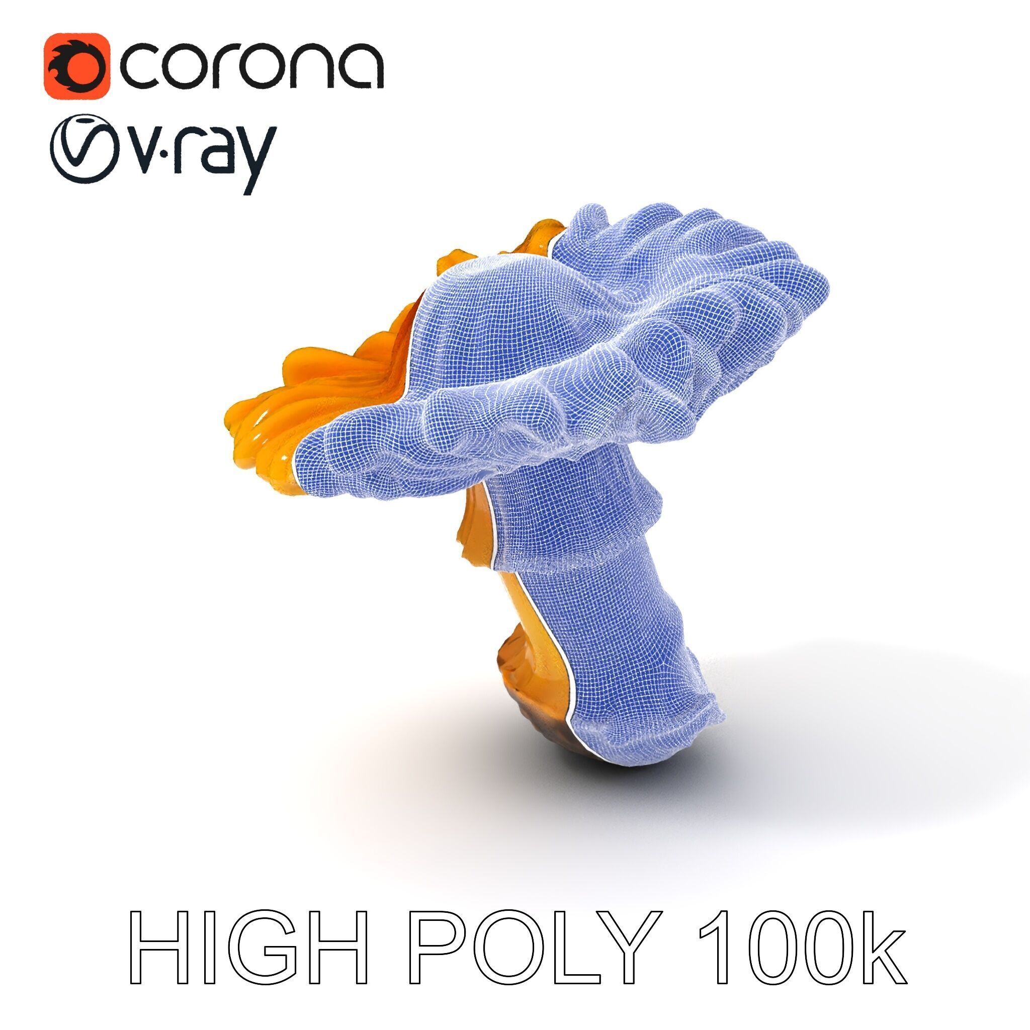 Chanterelle Mushroom D Model Pack Low-poly 3D model_3