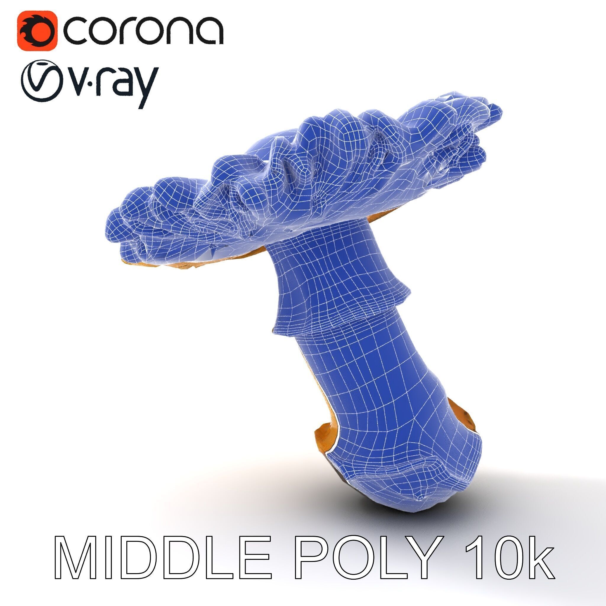 Chanterelle Mushroom D Model Pack Low-poly 3D model_21