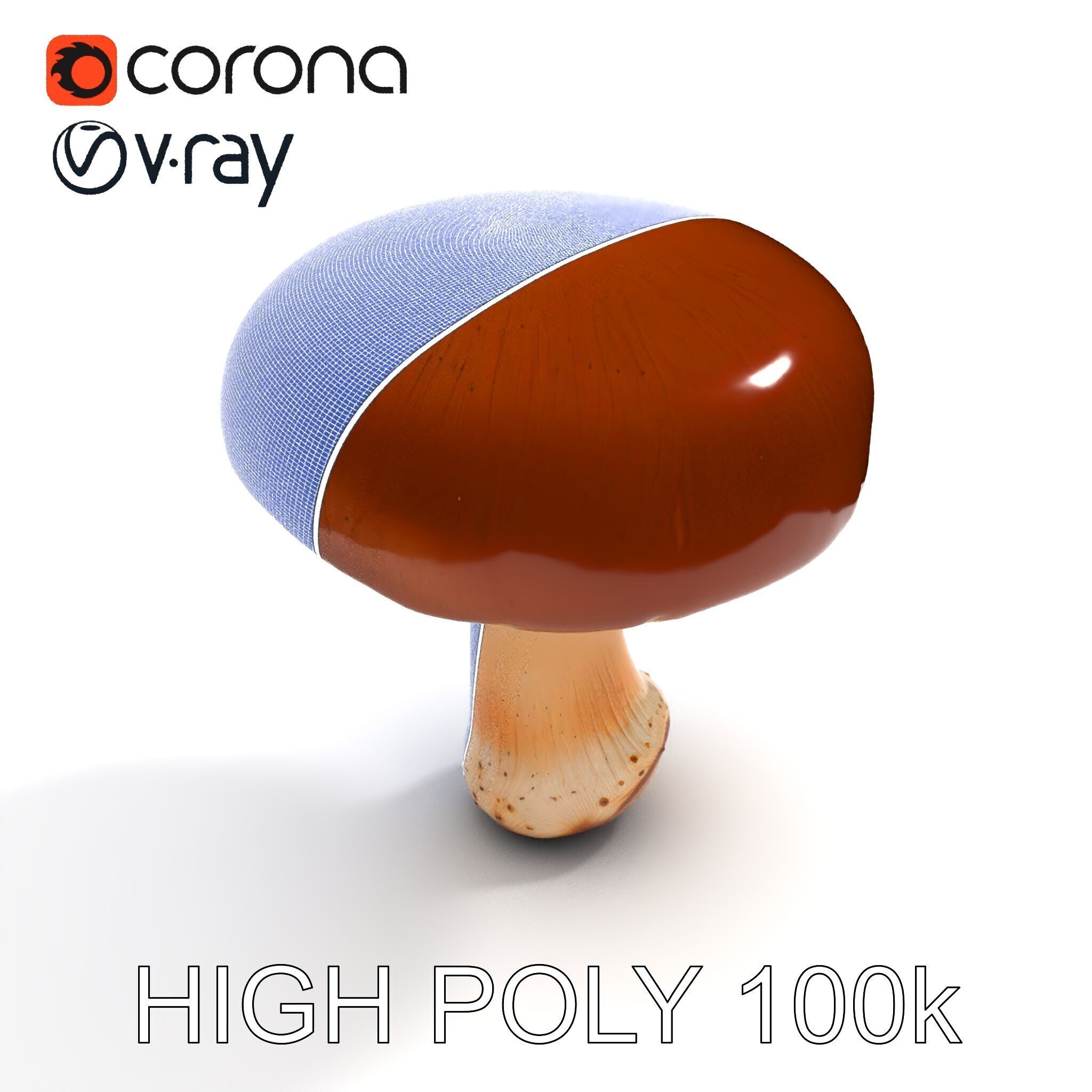 Realistic Mushroom Model Pack for D Environments and Games Low-poly 3D model_10