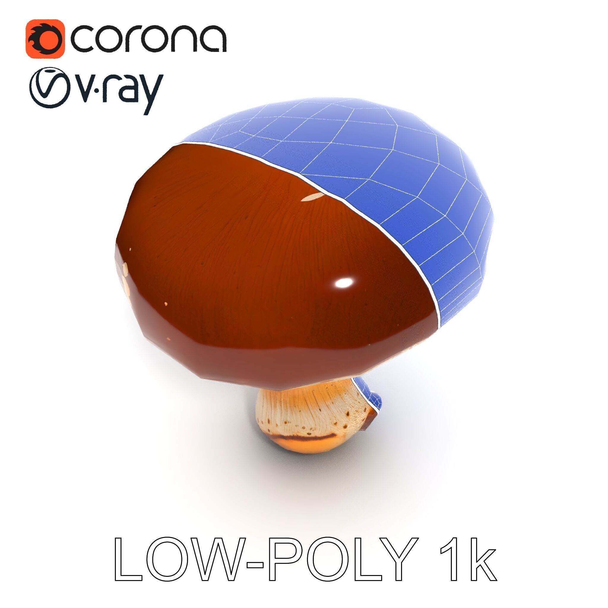 Realistic Mushroom Model Pack for D Environments and Games Low-poly 3D model_25