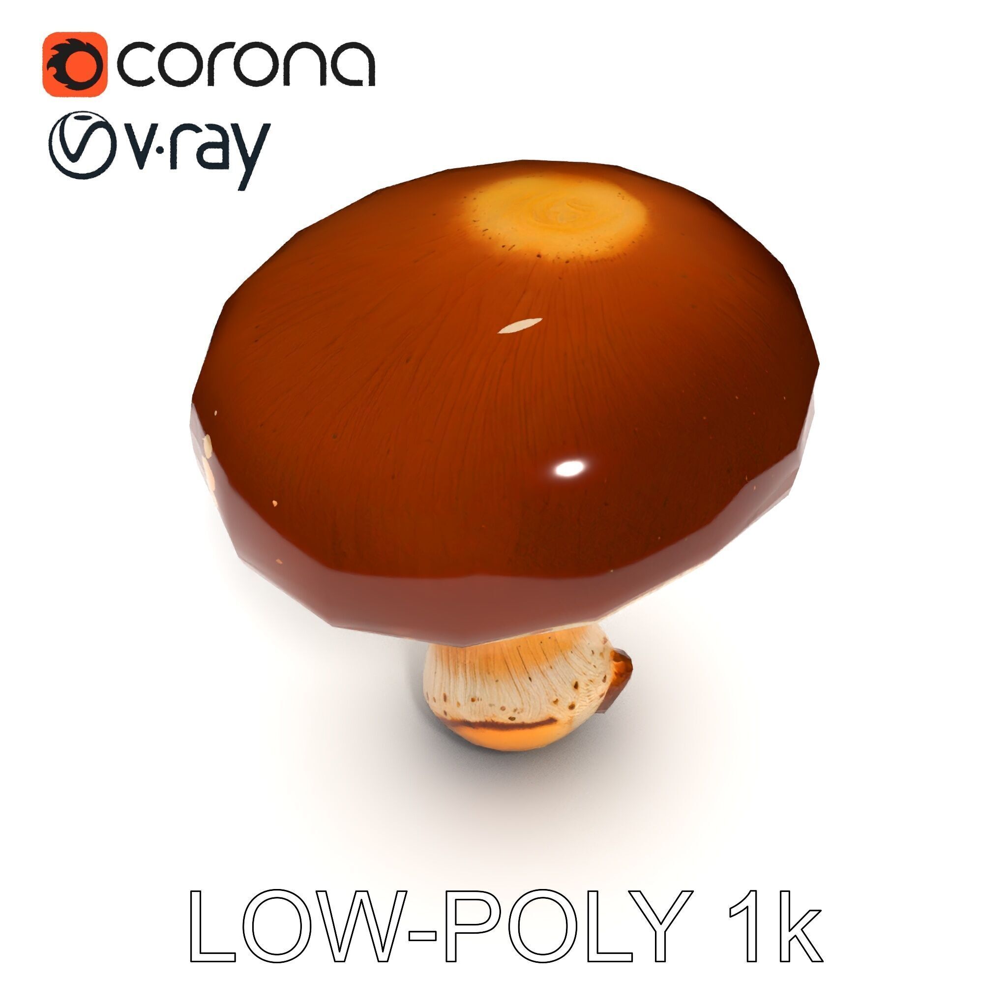 Realistic Mushroom Model Pack for D Environments and Games Low-poly 3D model_17