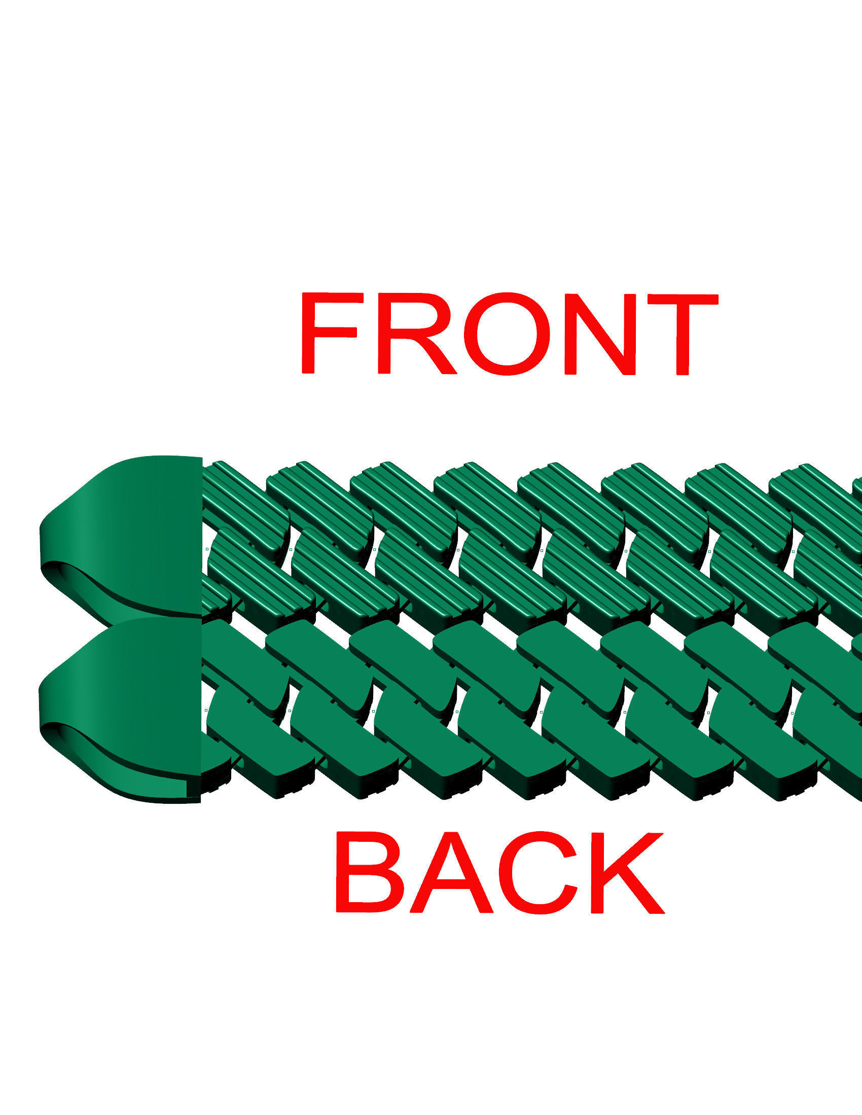 5 Size Strick type 2 in 1 ANTIQUE CUBAN CHAIN OR BRACELET 3D Model Collection_1