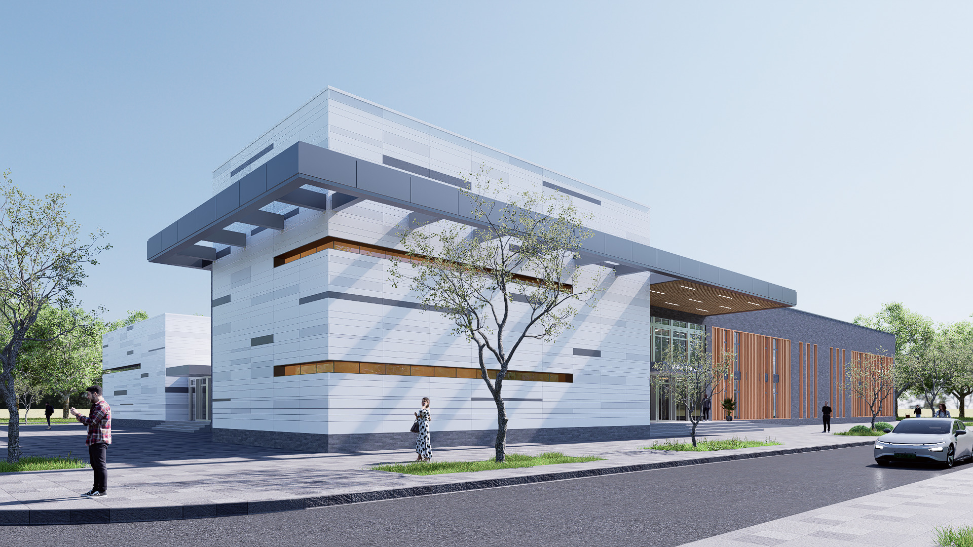 school Low-poly 3D model_3