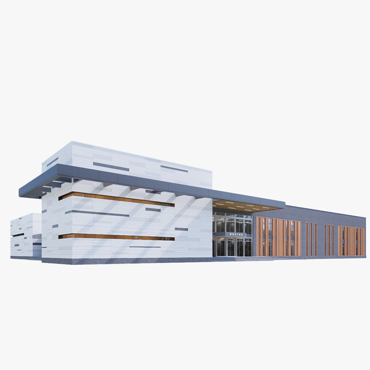 school Low-poly 3D model_9