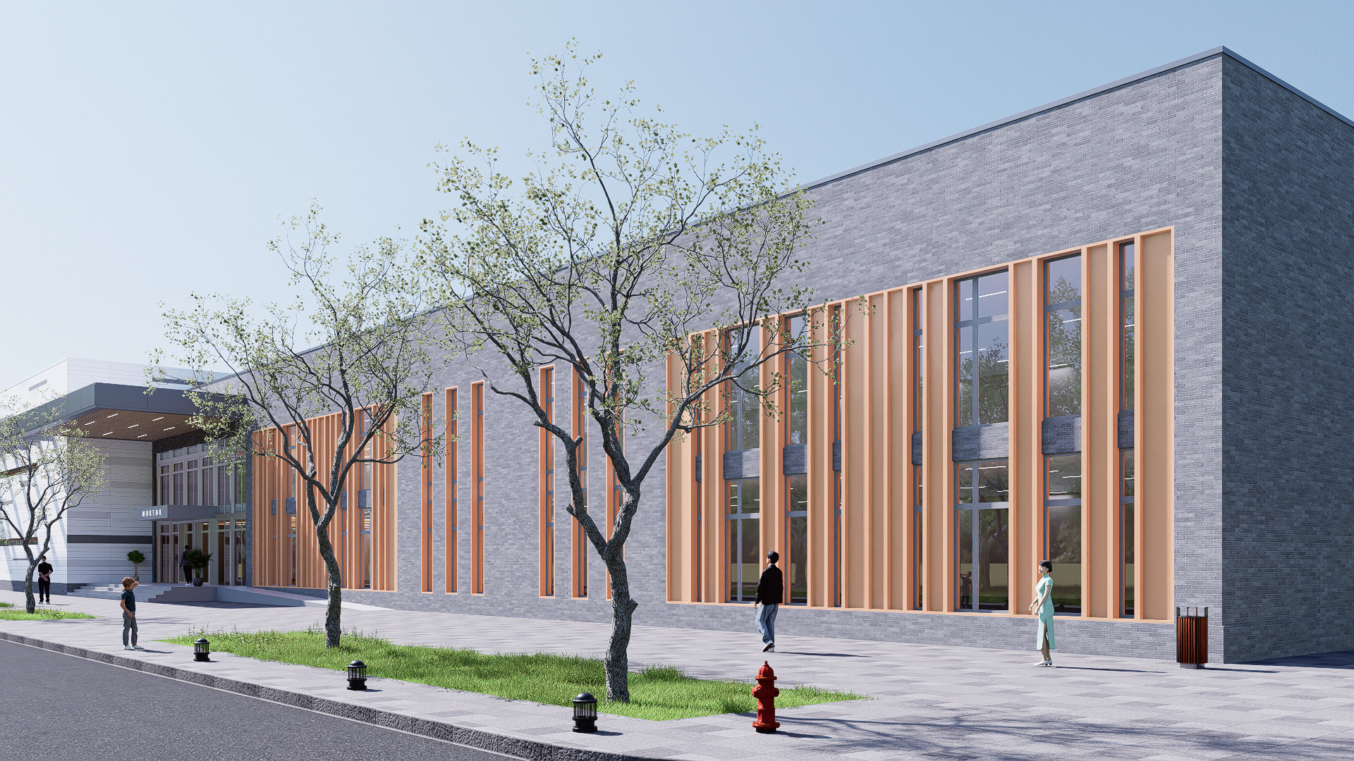 school Low-poly 3D model_6