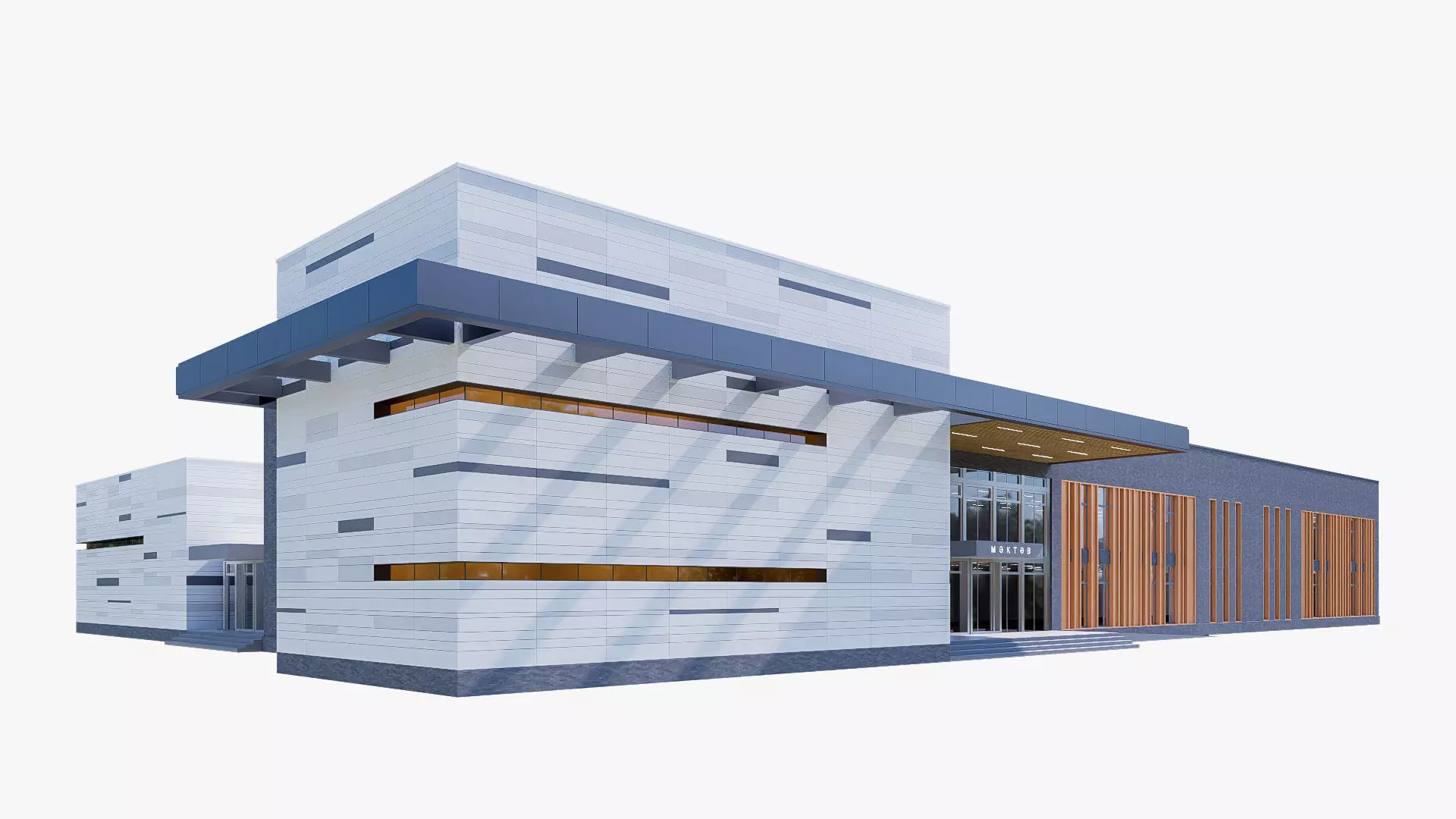 school Low-poly 3D model_0