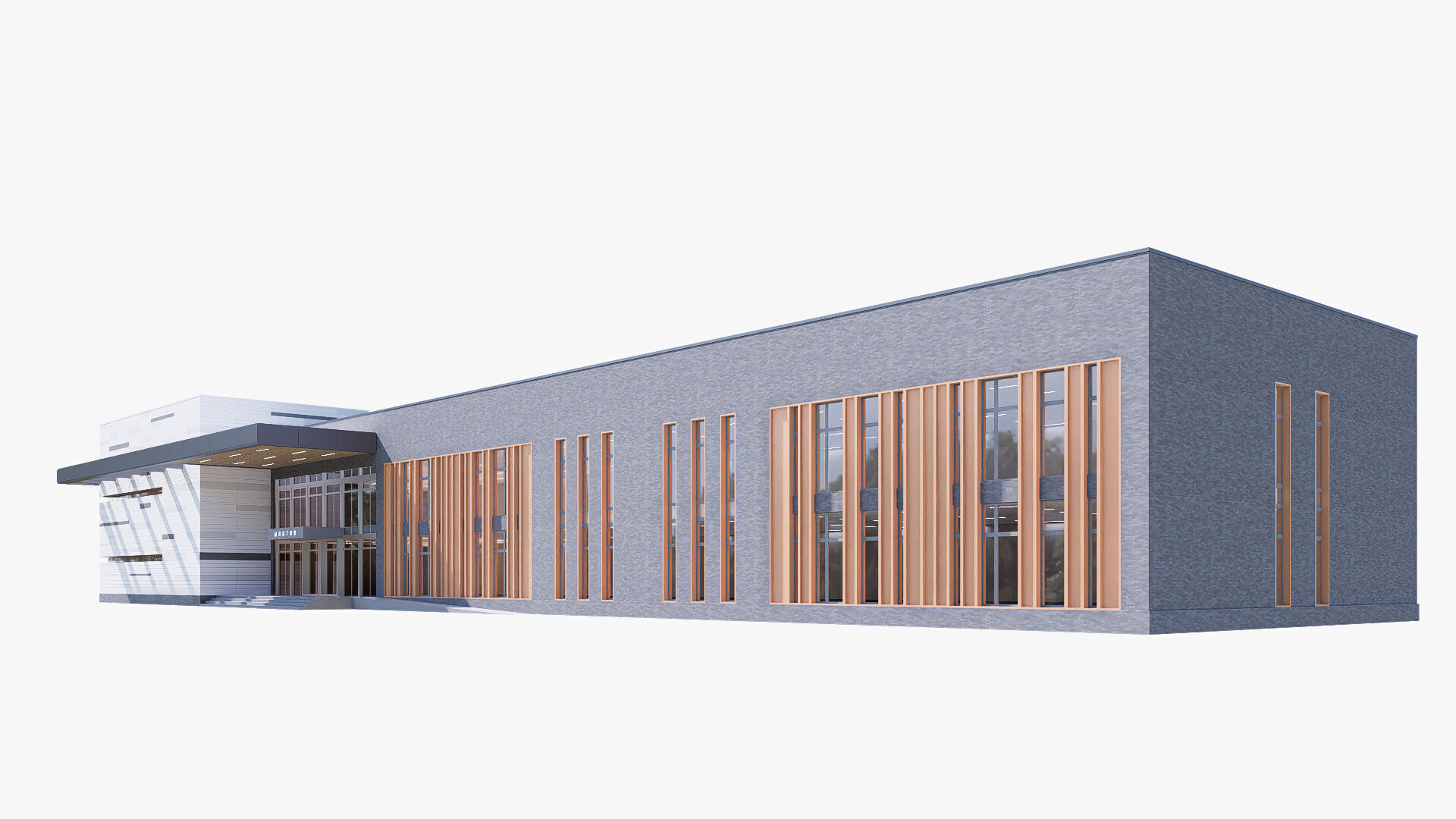 school Low-poly 3D model_4