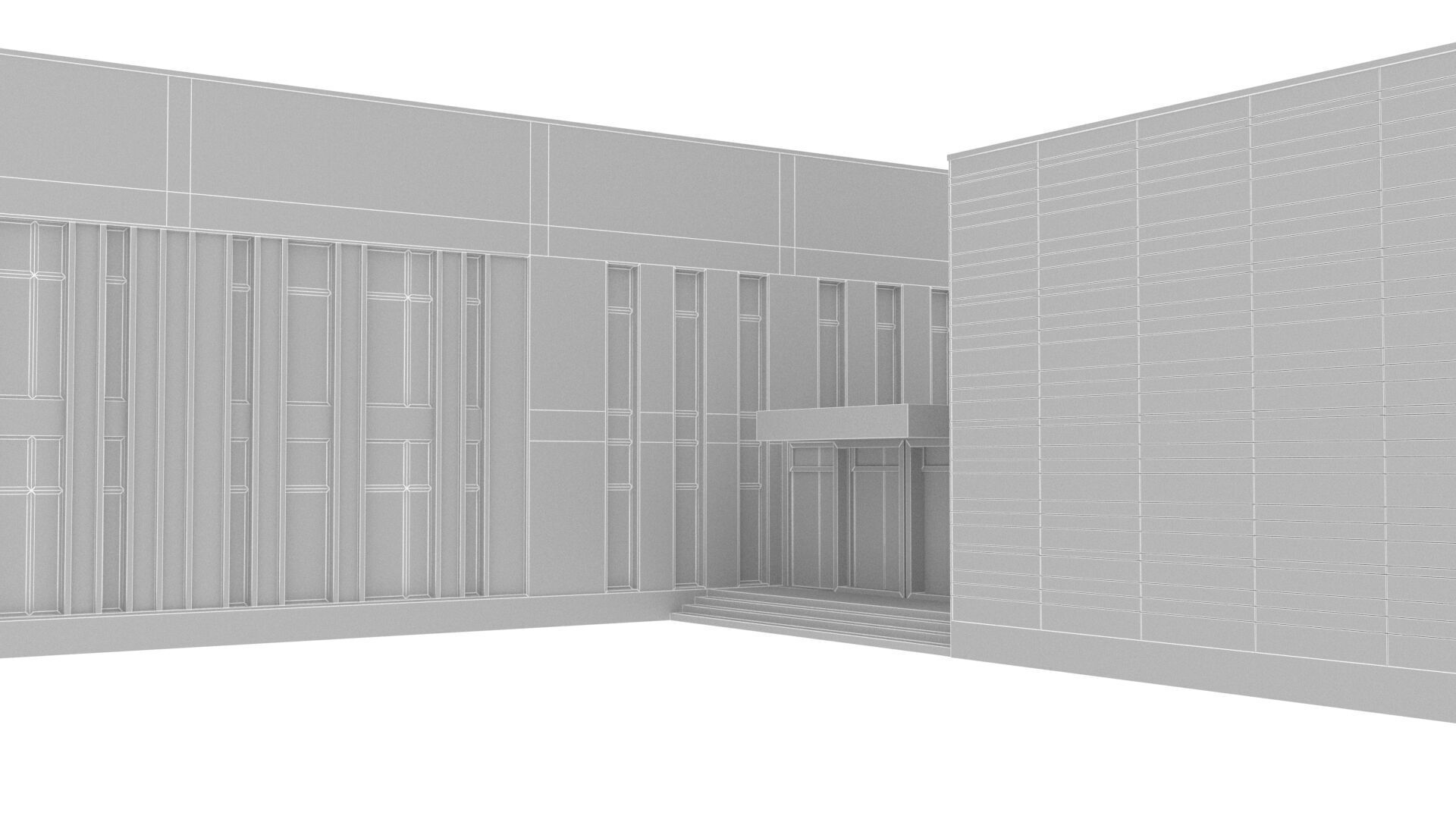 school Low-poly 3D model_18