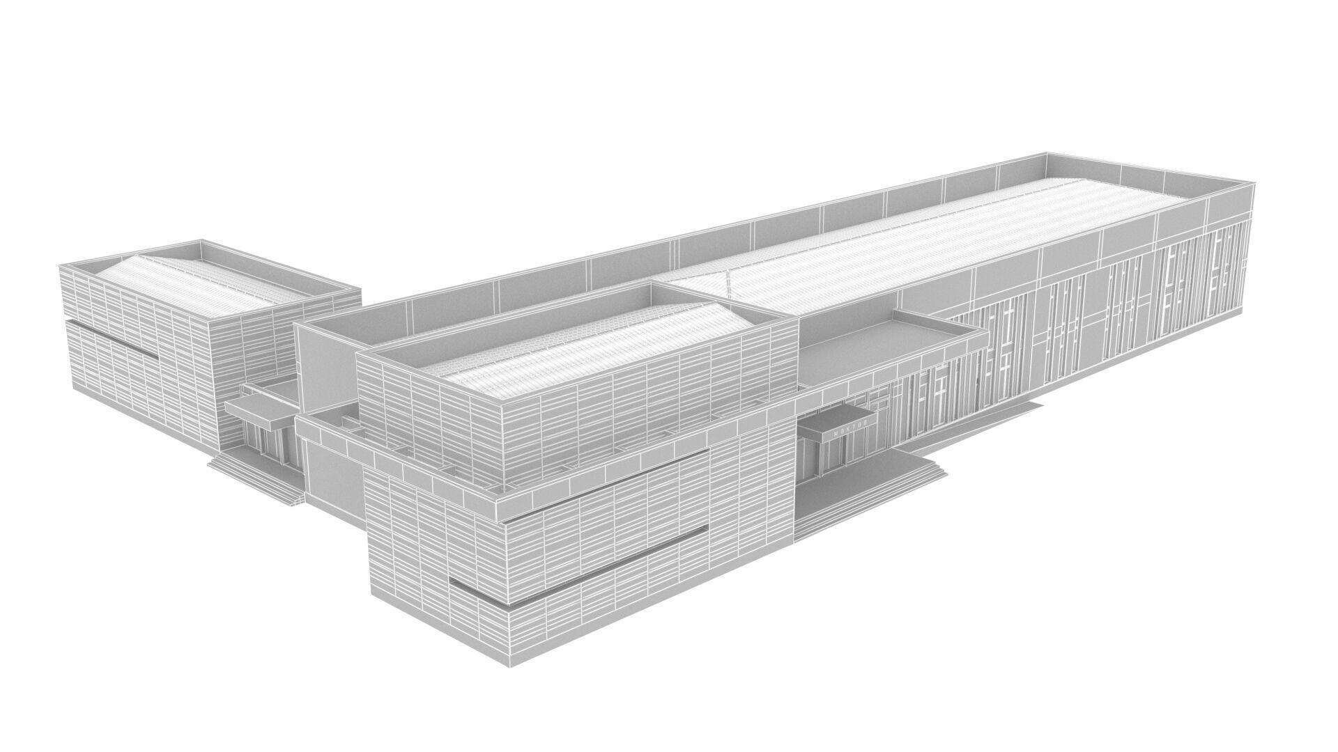 school Low-poly 3D model_16