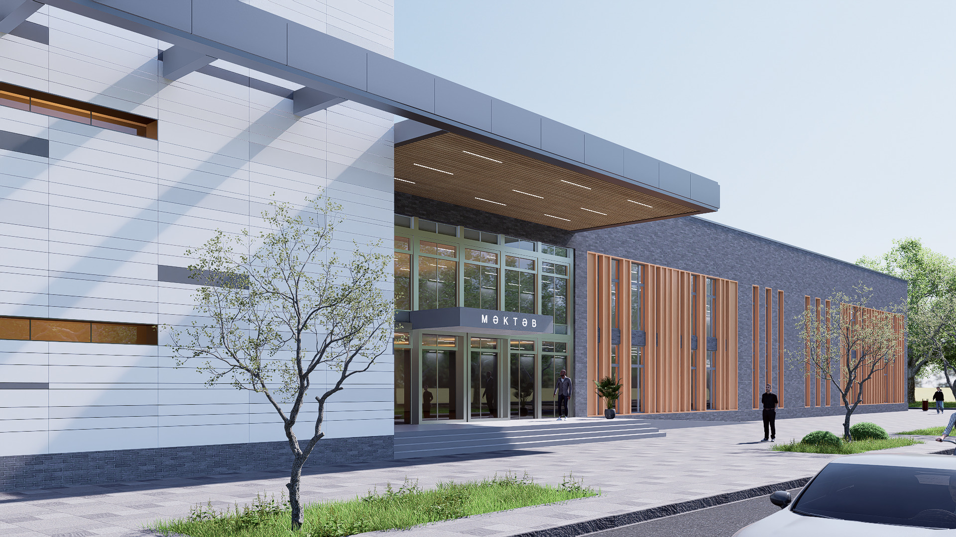 school Low-poly 3D model_2