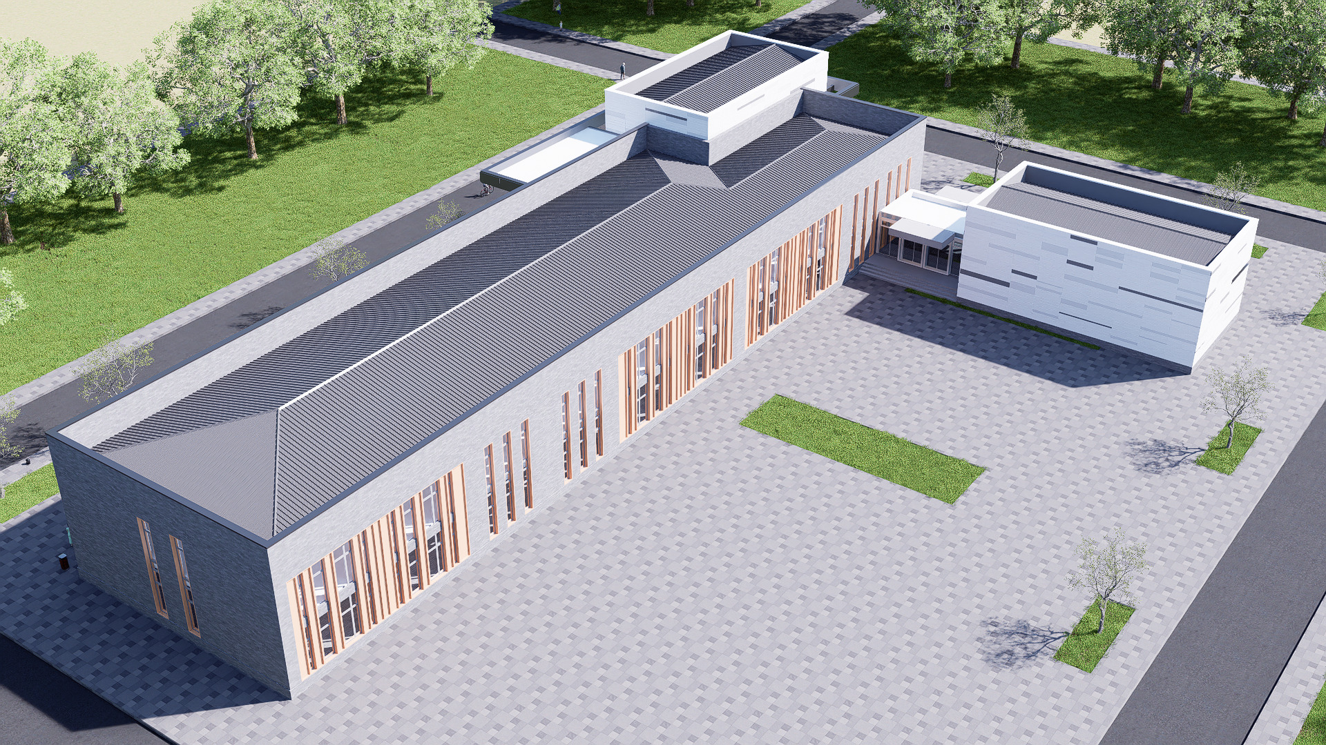 school Low-poly 3D model_14