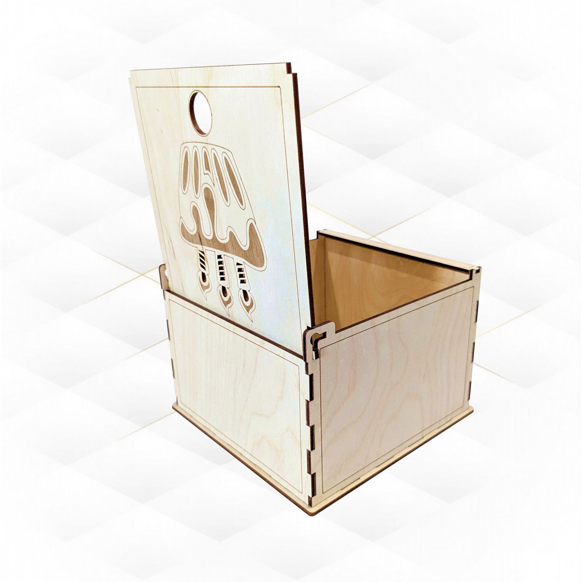 Gift Box svg dxf files vector design for laser cut 3D print model_3