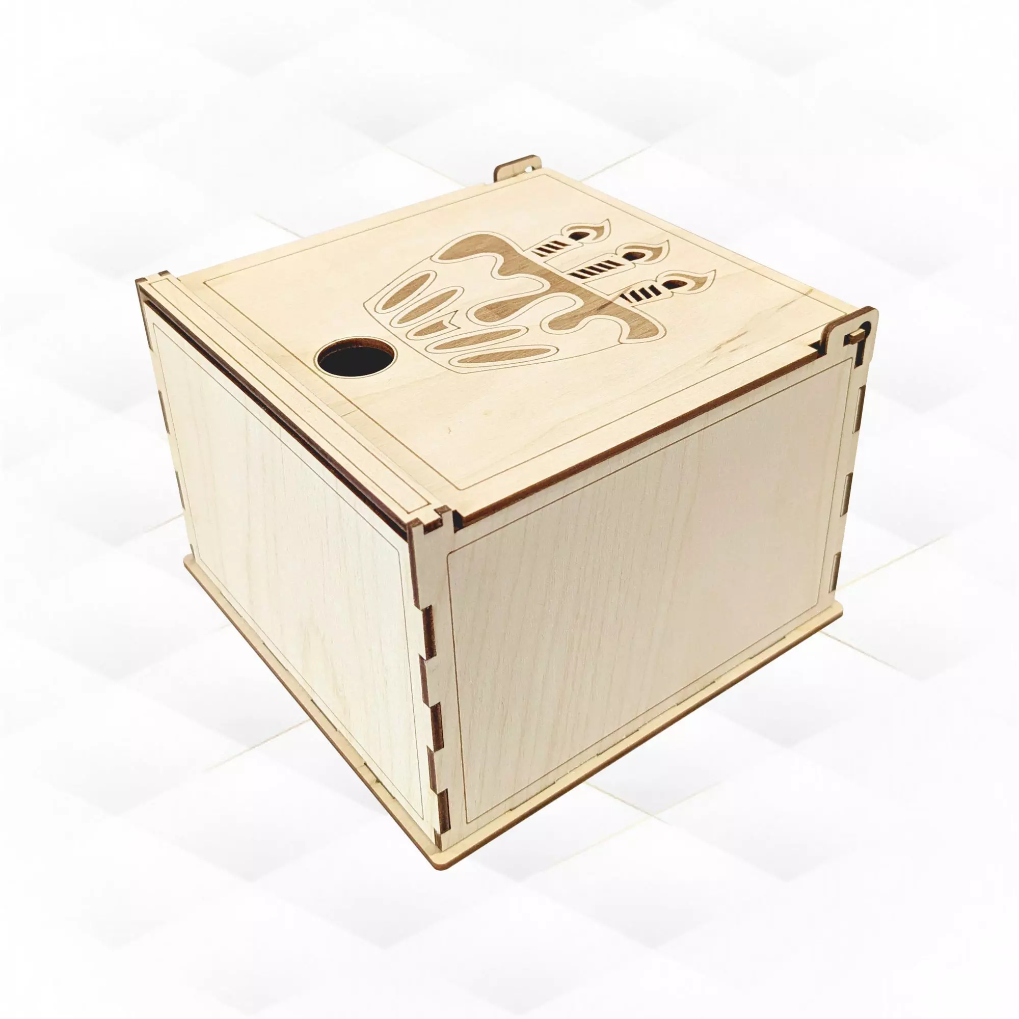 Gift Box svg dxf files vector design for laser cut 3D print model_0