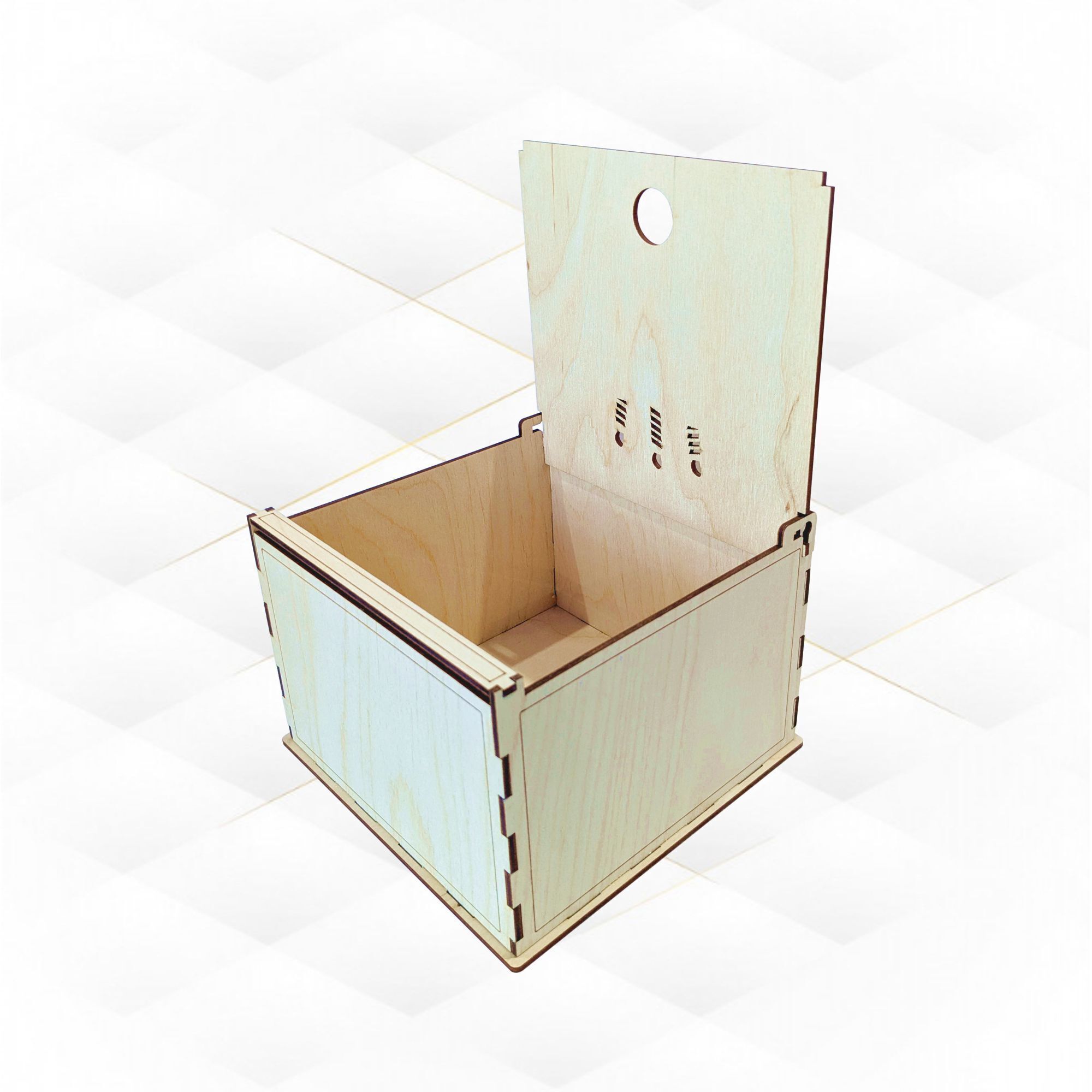 Gift Box svg dxf files vector design for laser cut 3D print model_2