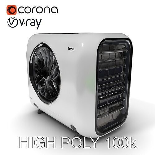 Modern Air Conditioner Model Pack with Adjustable LOD System Low-poly 3D model